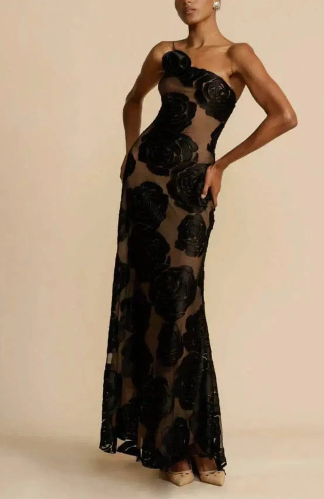 Arcina Ori Marcella Dress Maxi Black Size AU 8 - Image 2