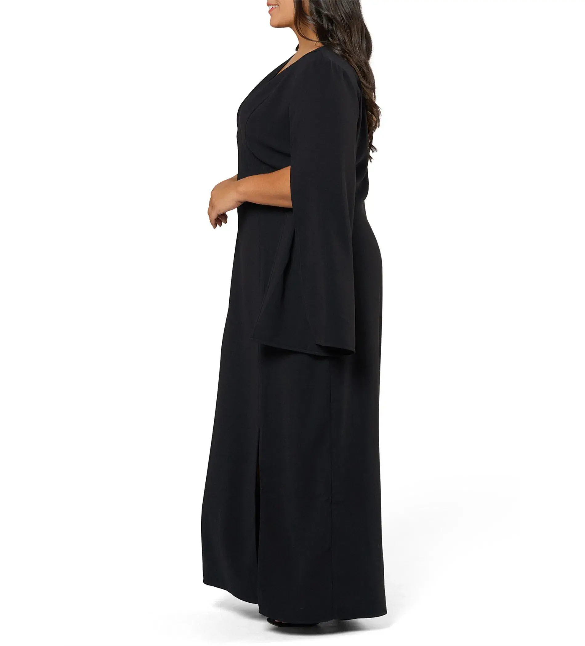Curve Project Main Character Cape Maxi Dress Black by Pink Dusk Size 16 - Image 3