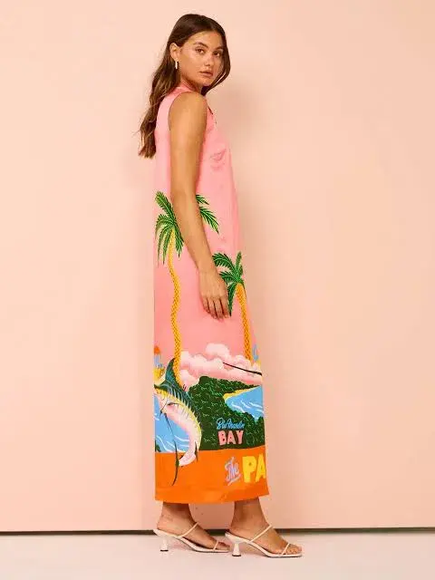 Alemais Paradiso Silk Midi Dress Size 12 - Image 1