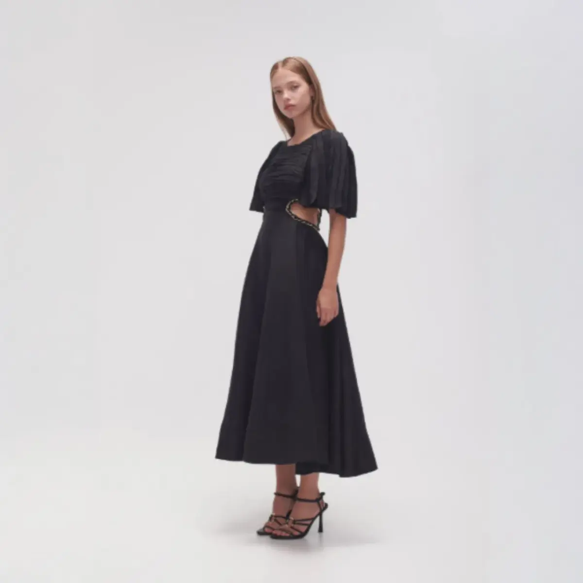 Aje Monica Chainlink Midi Dress Black Size AU 14 - Image 5