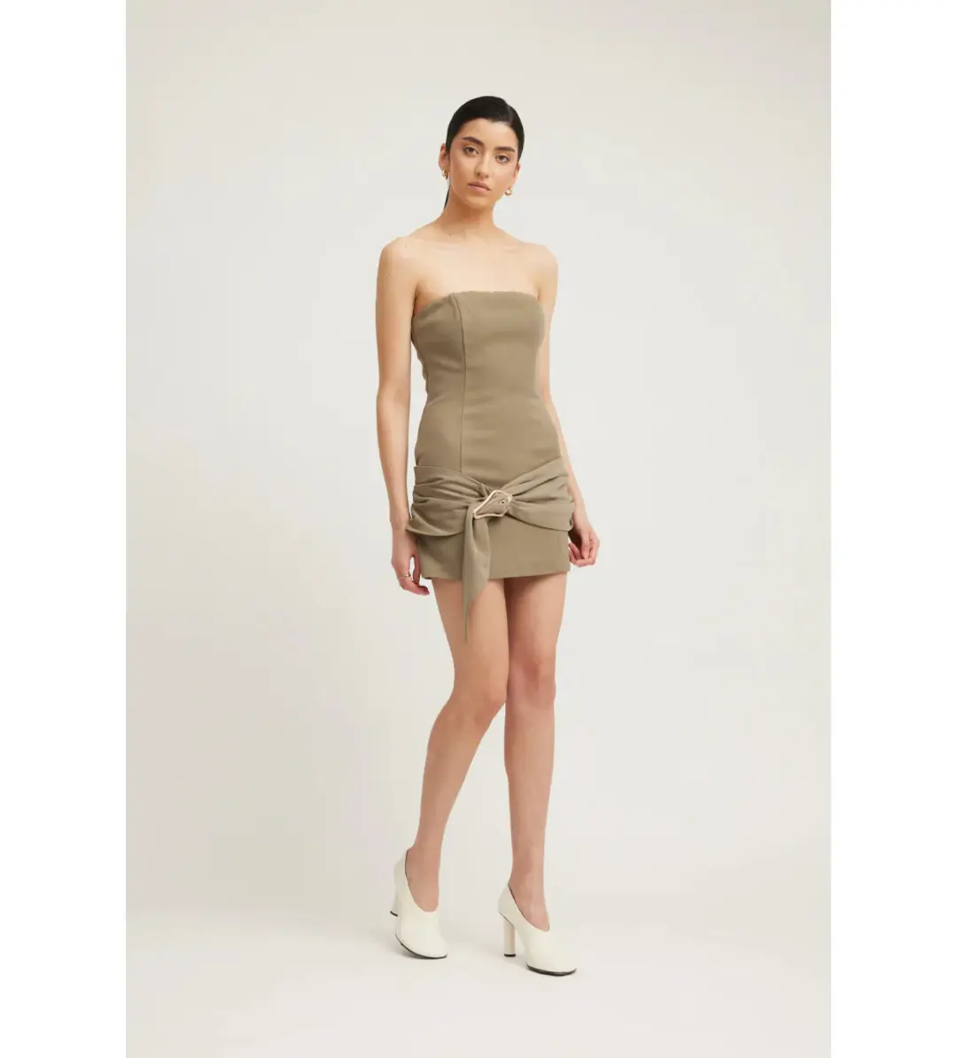 Tojha Sarai Mini Dress in Granite Size AU 12 for rent on The Volte - main image