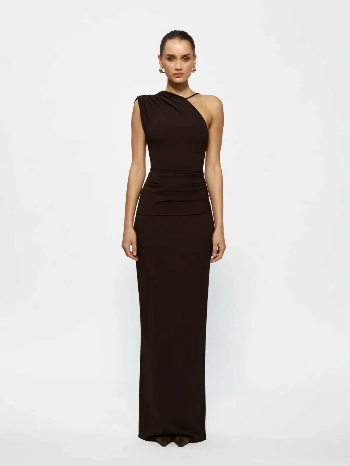 Effie Kats Greer Gown Chocolate Size 8 - Image 1