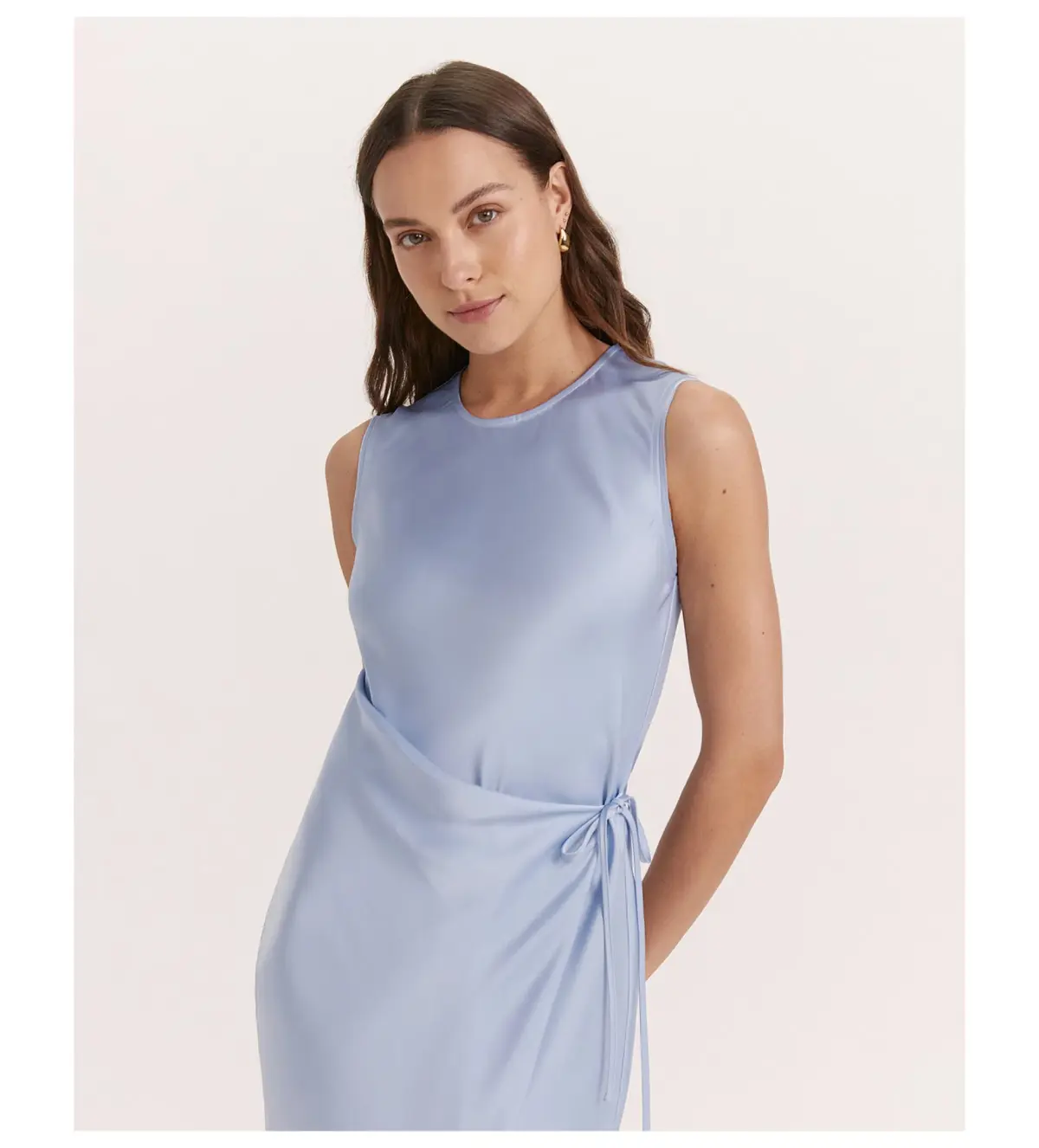 Saba Jayde Wrap Midi Dress in Blue Size AU 10  - Image 2