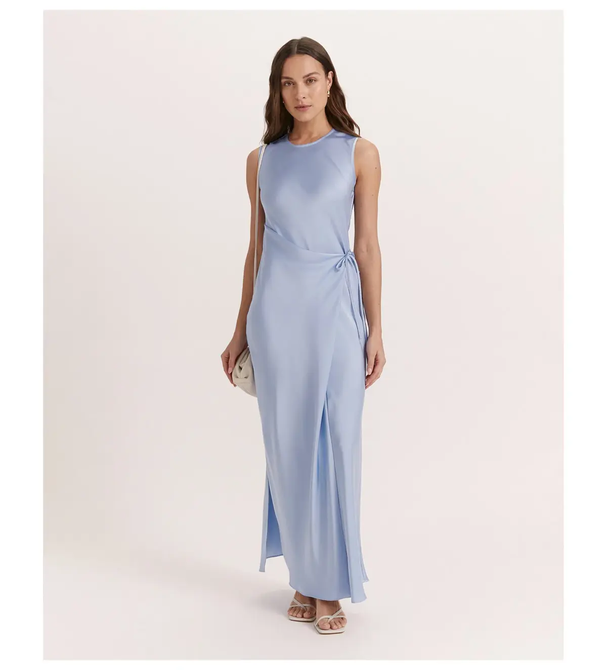 Saba Jayde Wrap Midi Dress in Blue Size AU 10  - Image 1