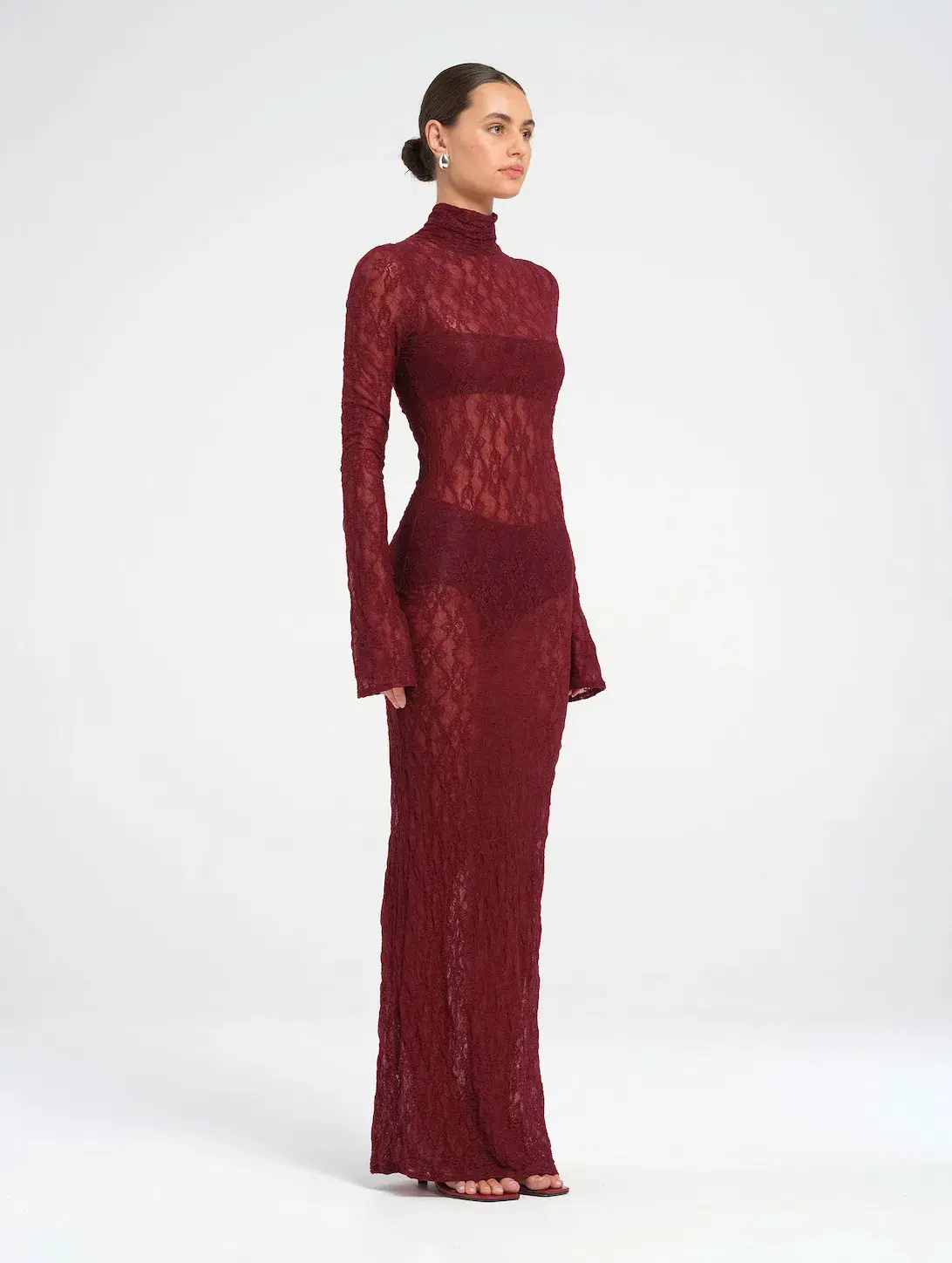 Benni Dante Maxi Dress in Burgundy Size AU 8 - Image 2