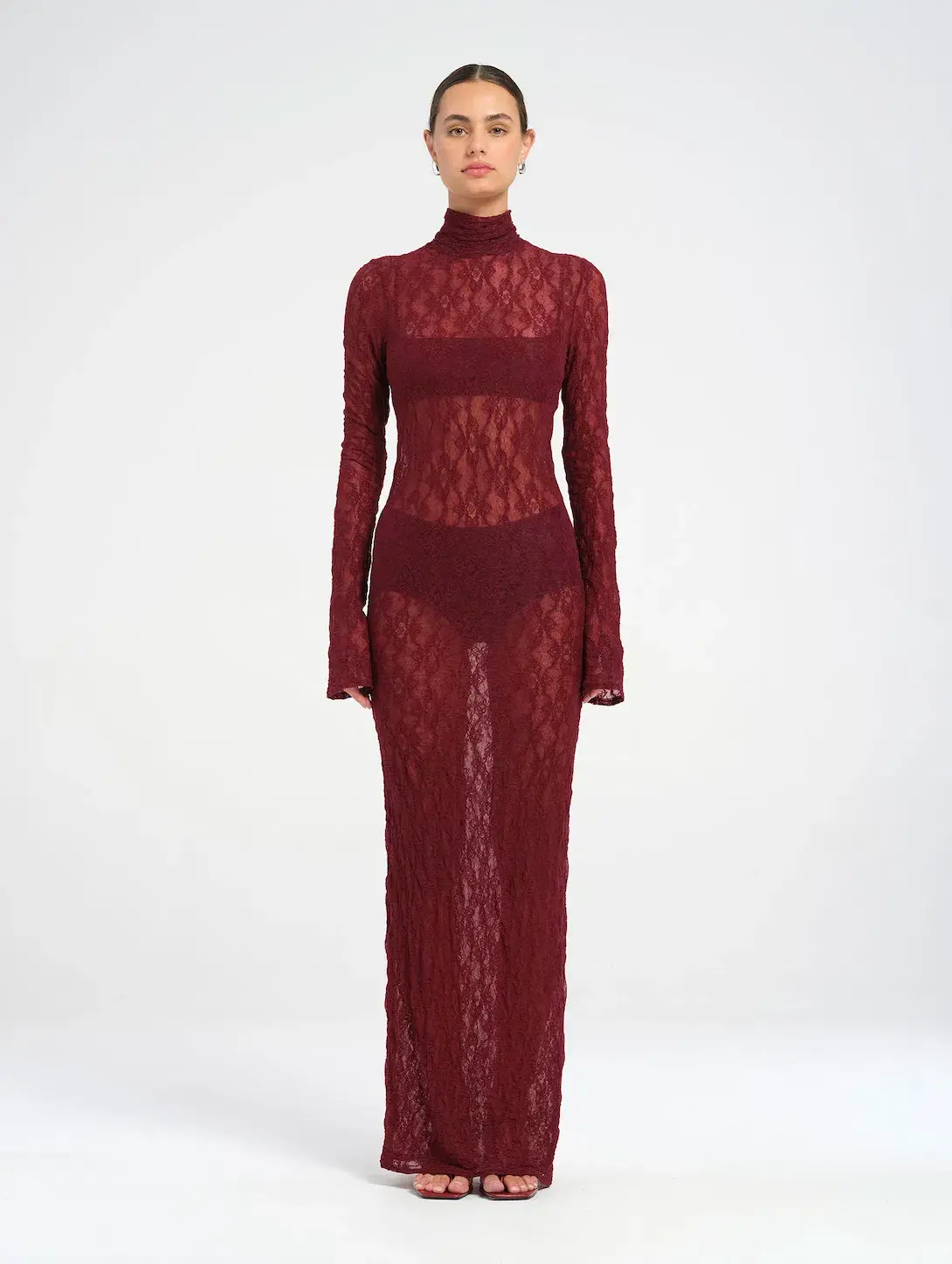 Benni Dante Maxi Dress in Burgundy Size AU 8 - Image 1