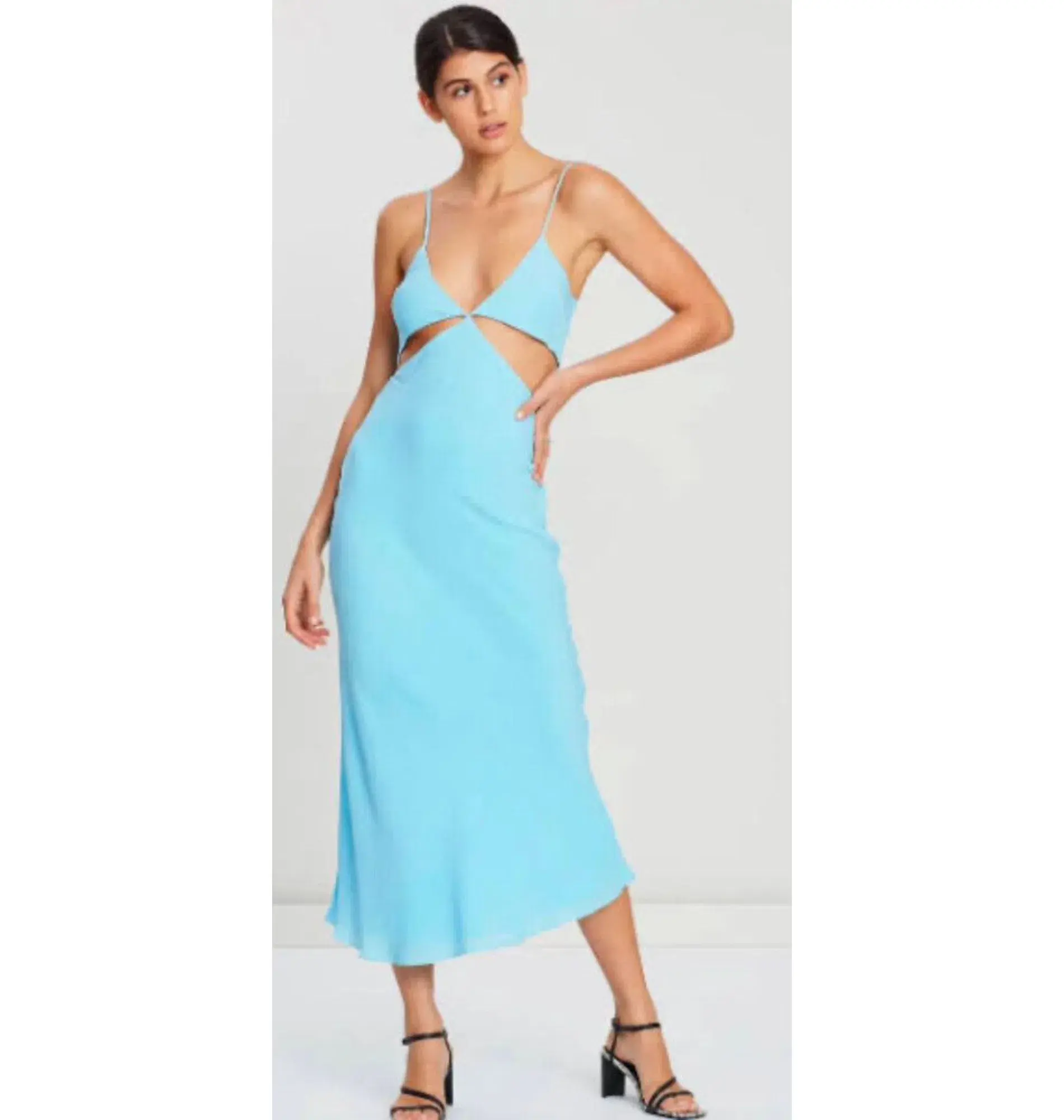 Bec & Bridge Marine Dreams Midi Dress Blue Size 6 - Image 1