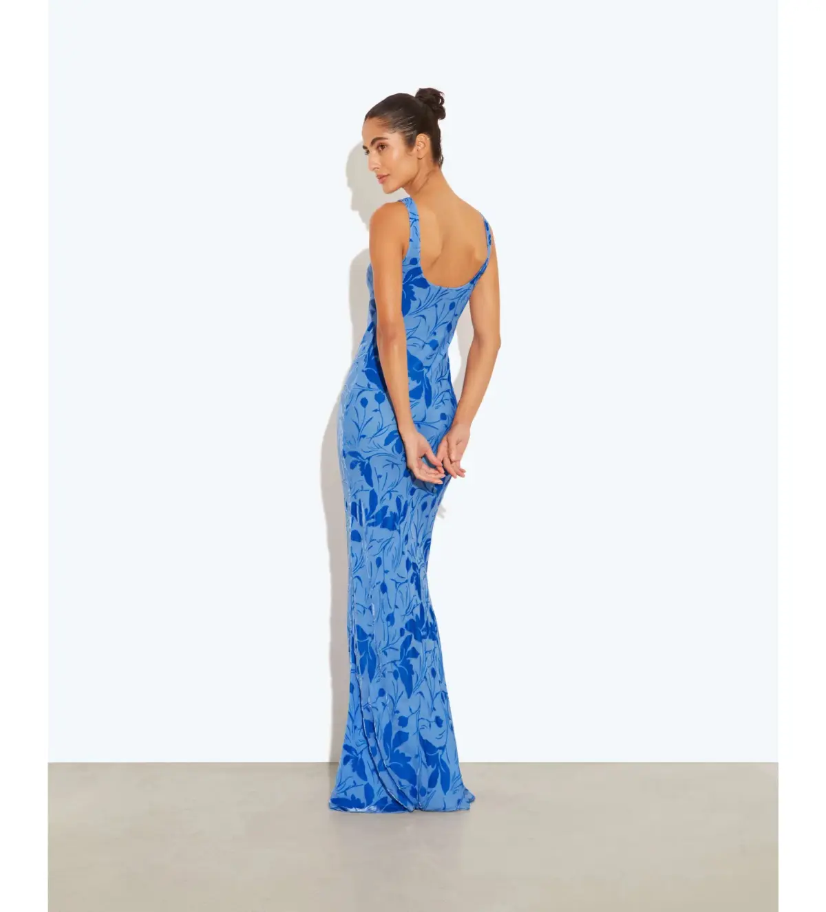Rat & Boa Inez Maxi Dress Blue Print Size L/AU 12 - Image 5