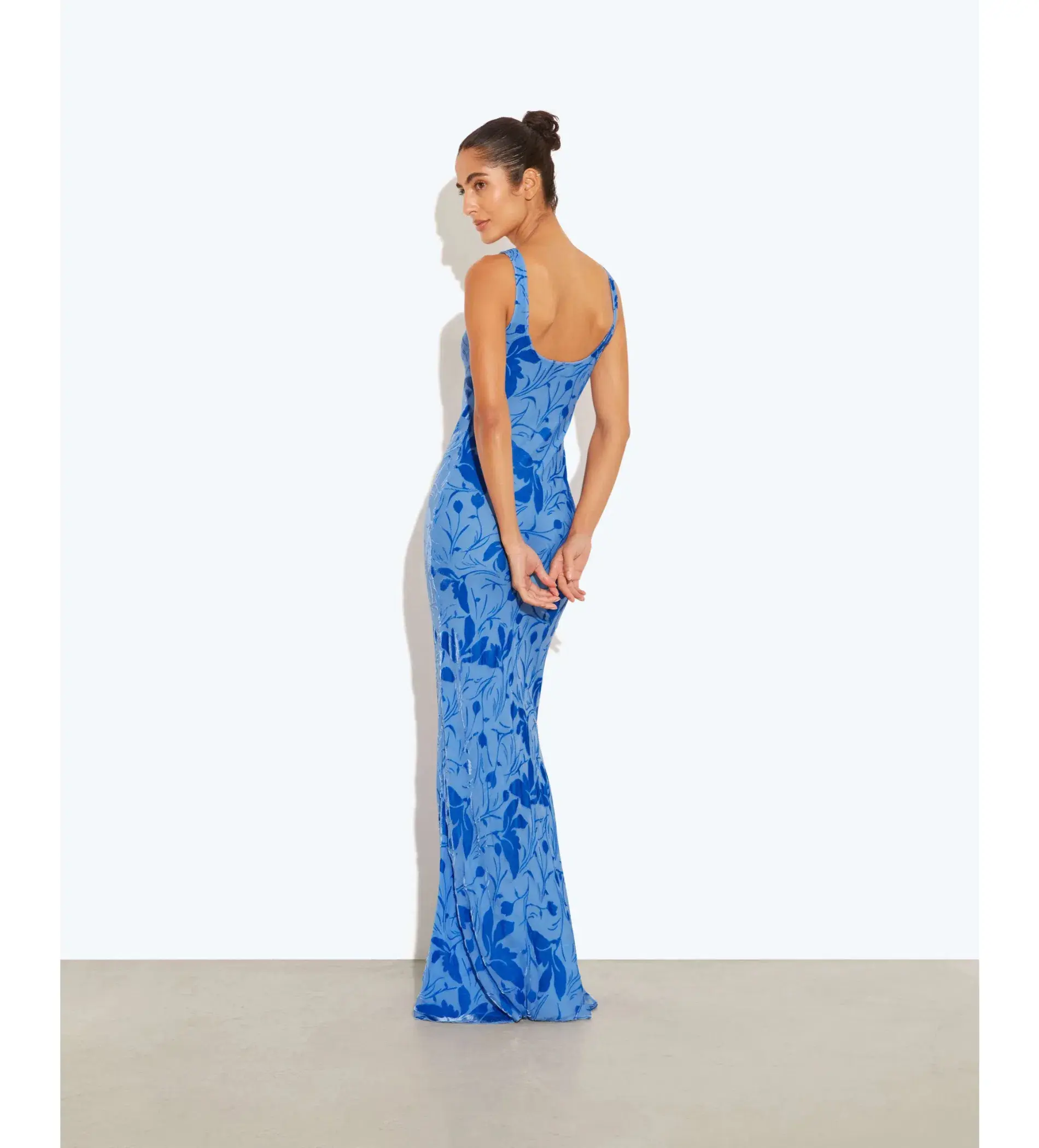 Rat & Boa Inez Maxi Dress Blue Print Size L/AU 12 - Image 5
