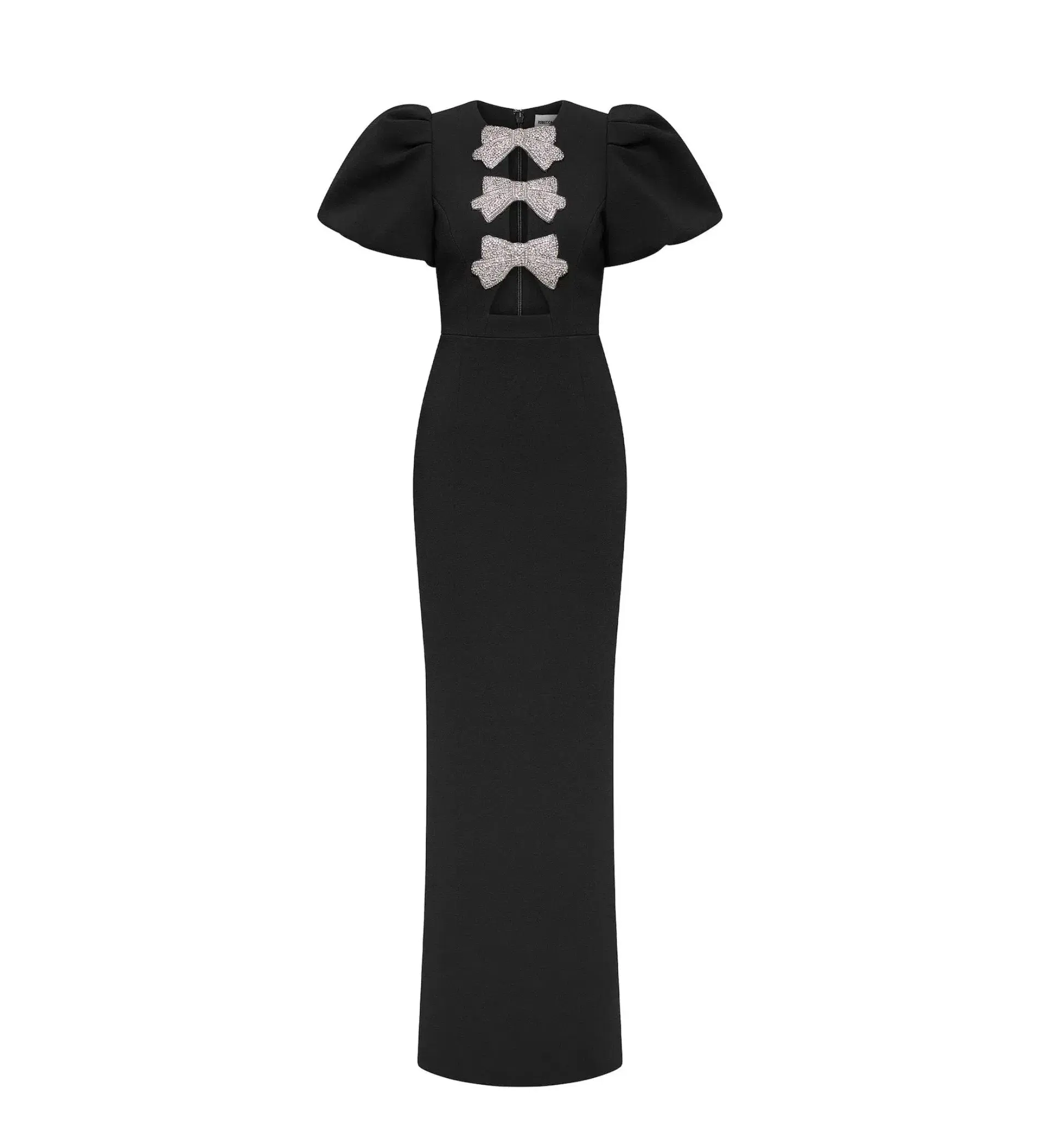 Rebecca Vallance Violetta Puff Sleeve Maxi Gown Black Size 8 - Image 1