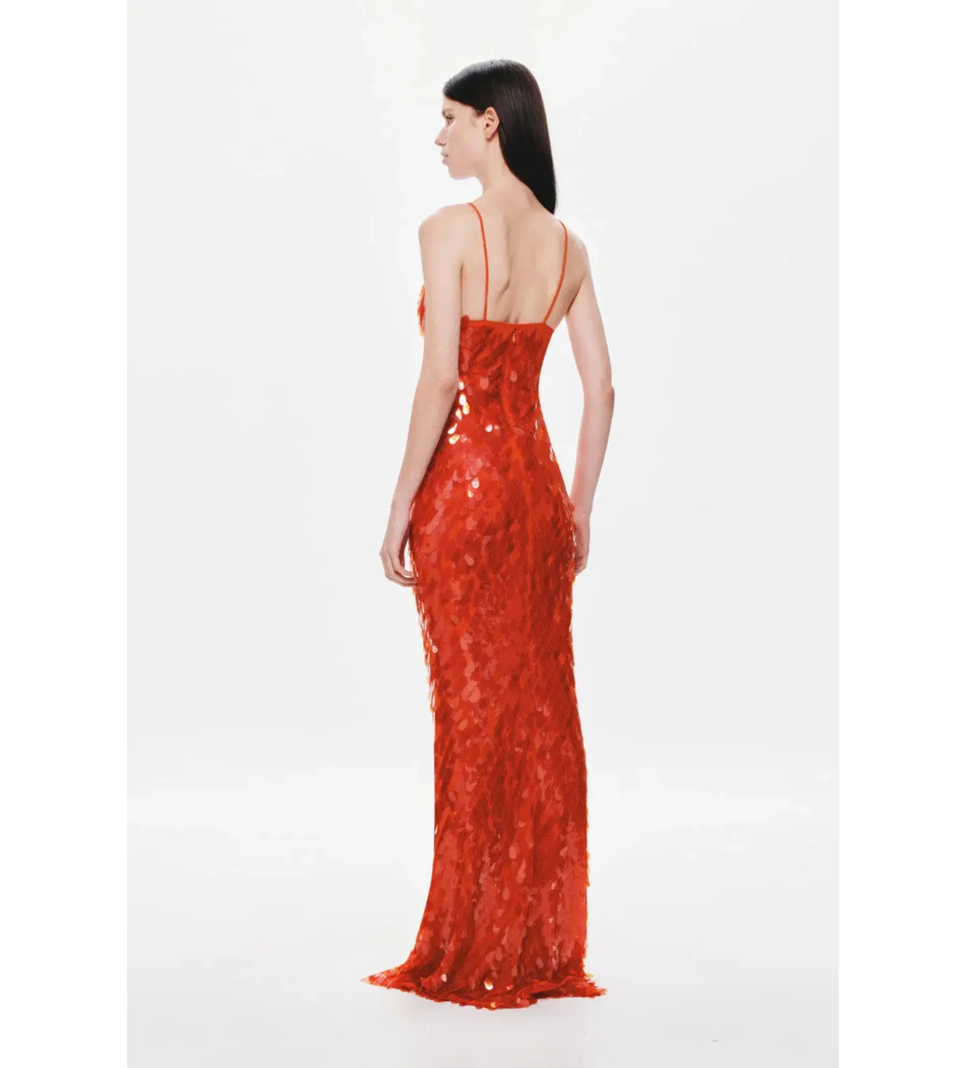 Misha Sapphire Sequin Maxi Dress Red Size 6 - Image 4