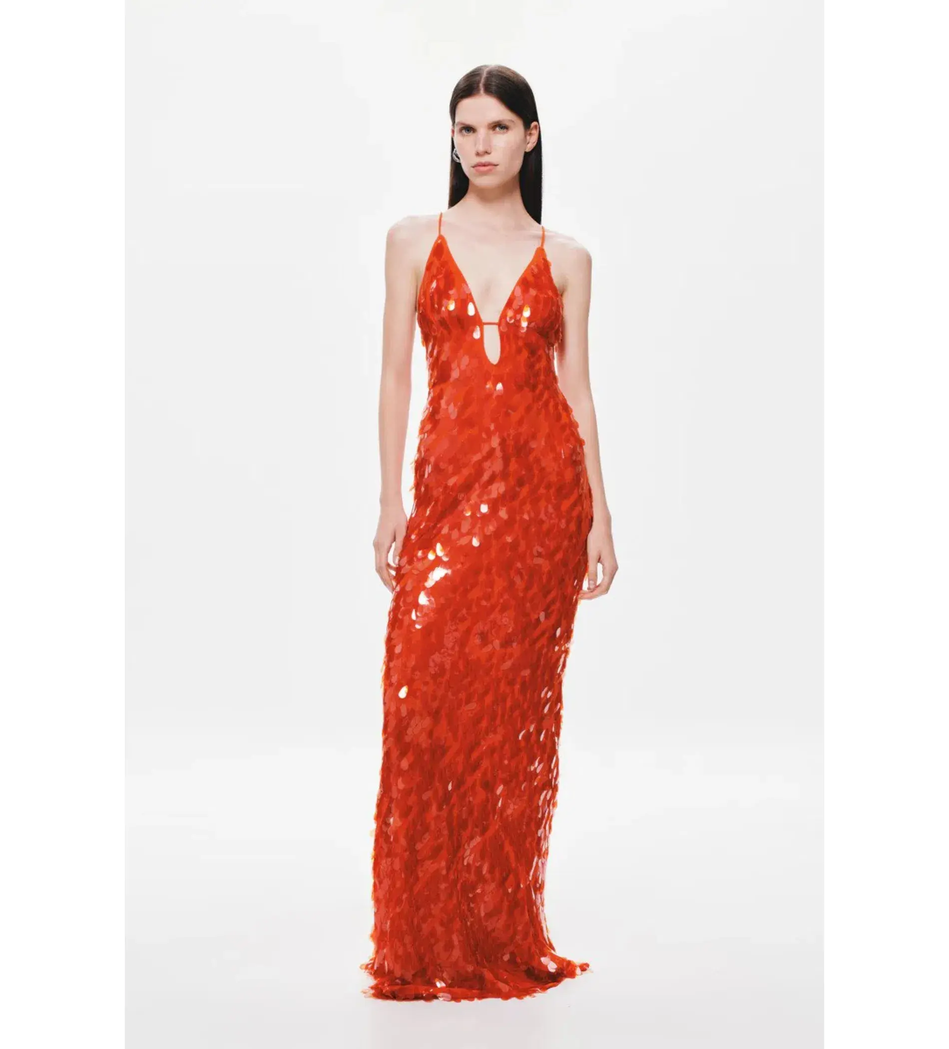 Misha Sapphire Sequin Maxi Dress Red Size 6 - Image 1
