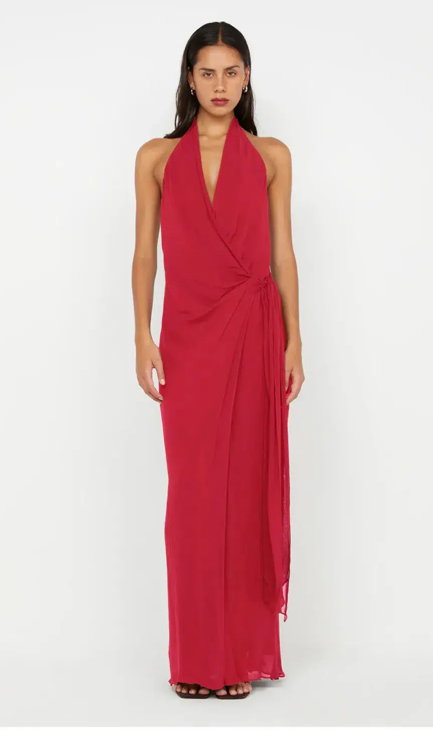 Bec & Bridge Soneva Wrap Dress Maxi Strawberry Size AU 12 - Image 1