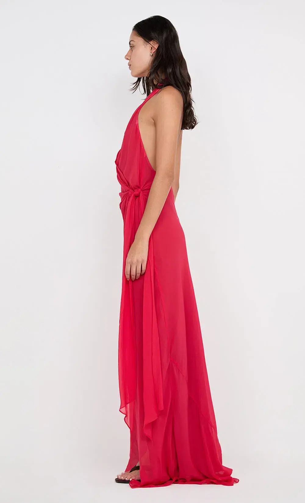 Bec & Bridge Soneva Wrap Dress Maxi Strawberry Size AU 12 - Image 3