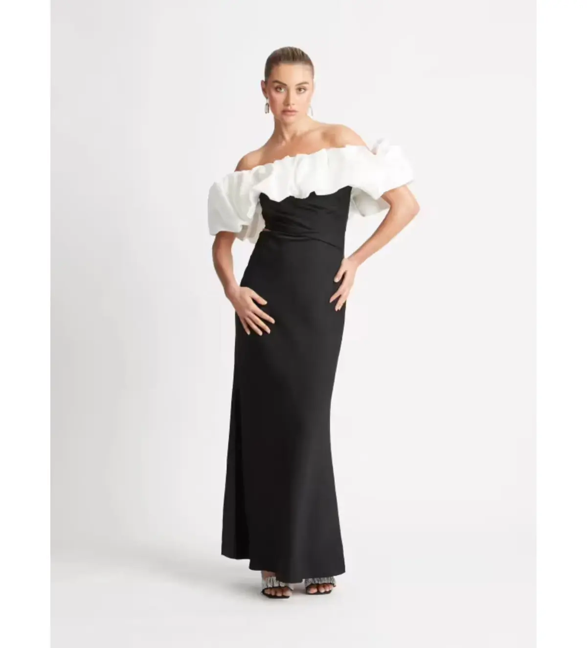 Sheike Margot Maxi Dress Black/White Size 12 - Image 1