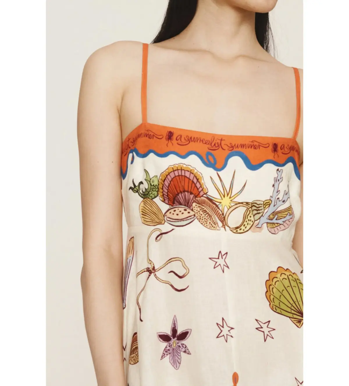 Alemais Surrealist Summer Sundress Midi Dress Multi Size 12  - Image 2