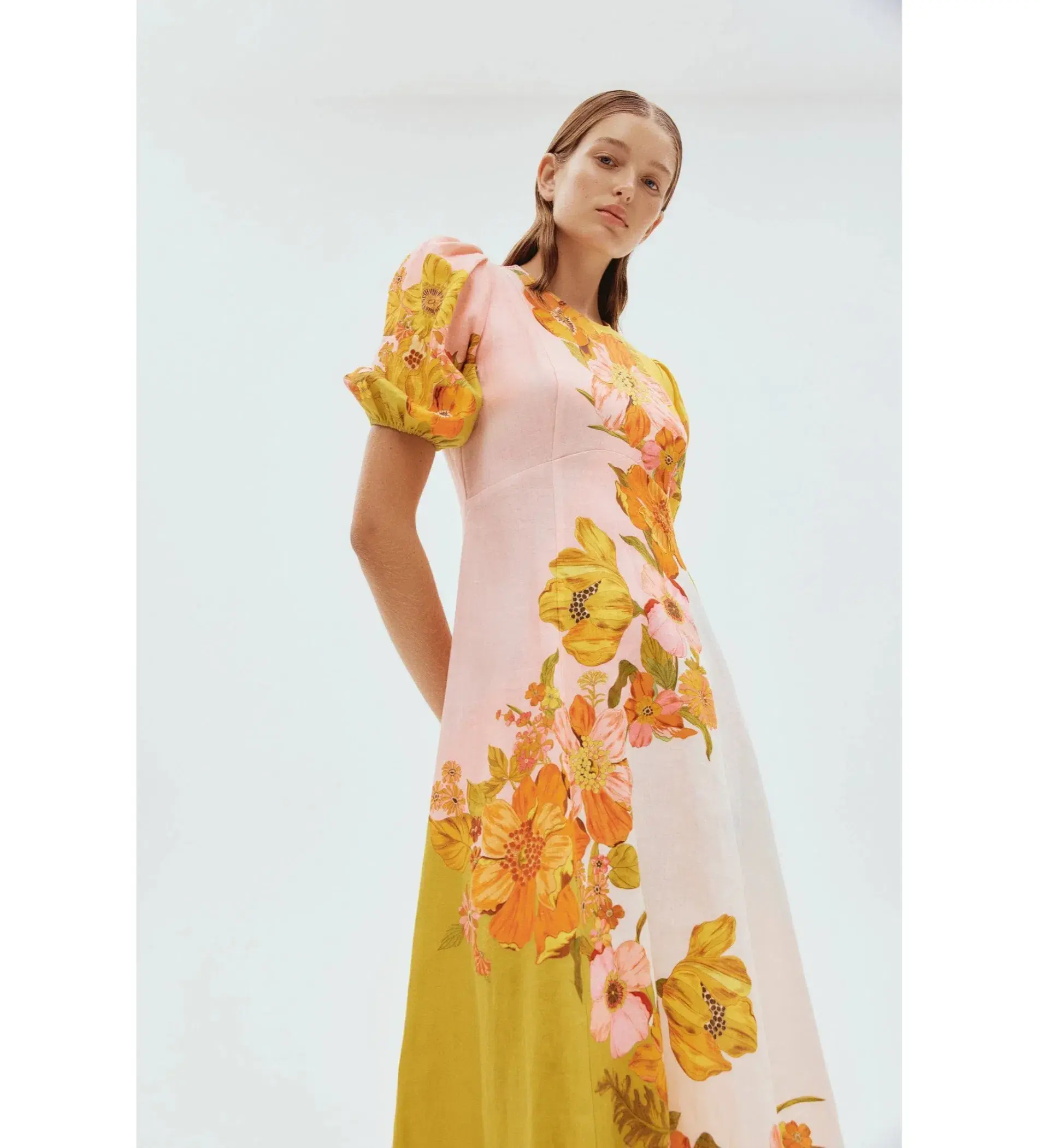 Alemais Silas Midi Dress Floral Size 12 - Image 2