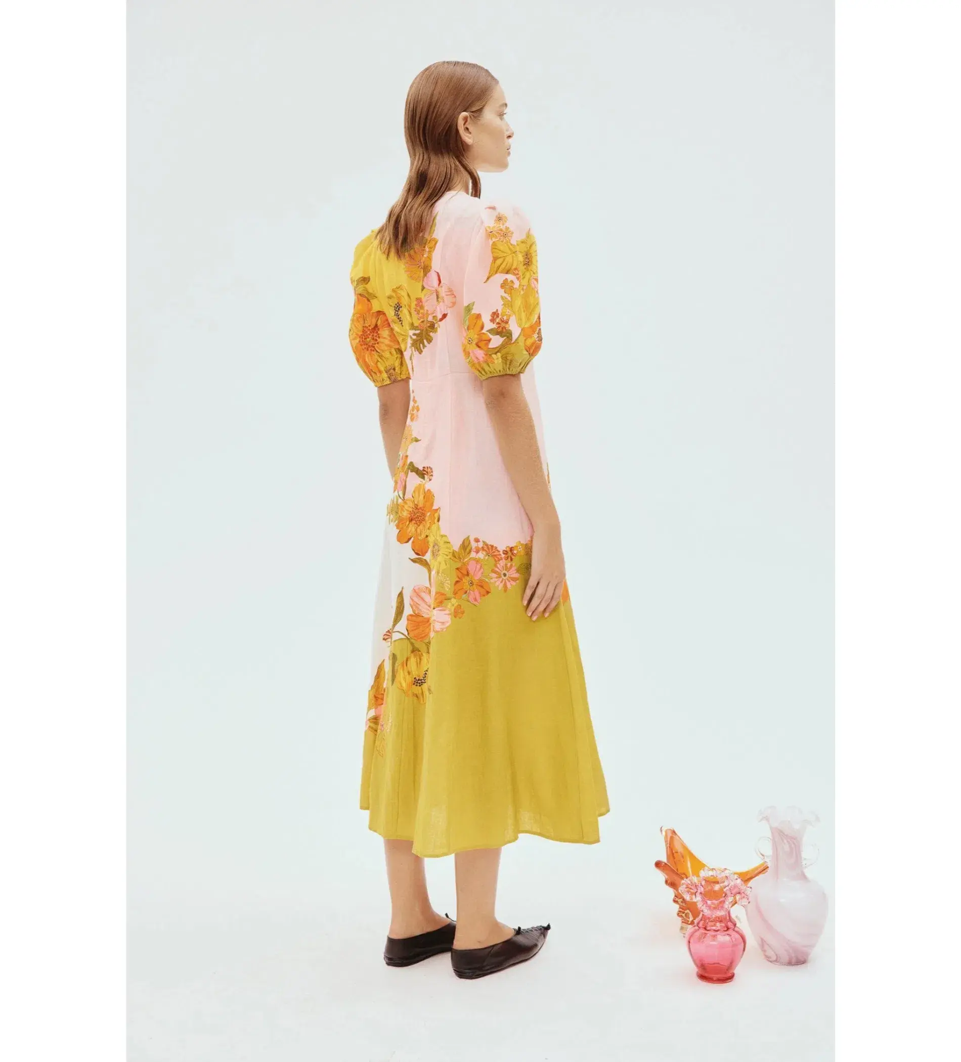 Alemais Silas Midi Dress Floral Size 12 - Image 4