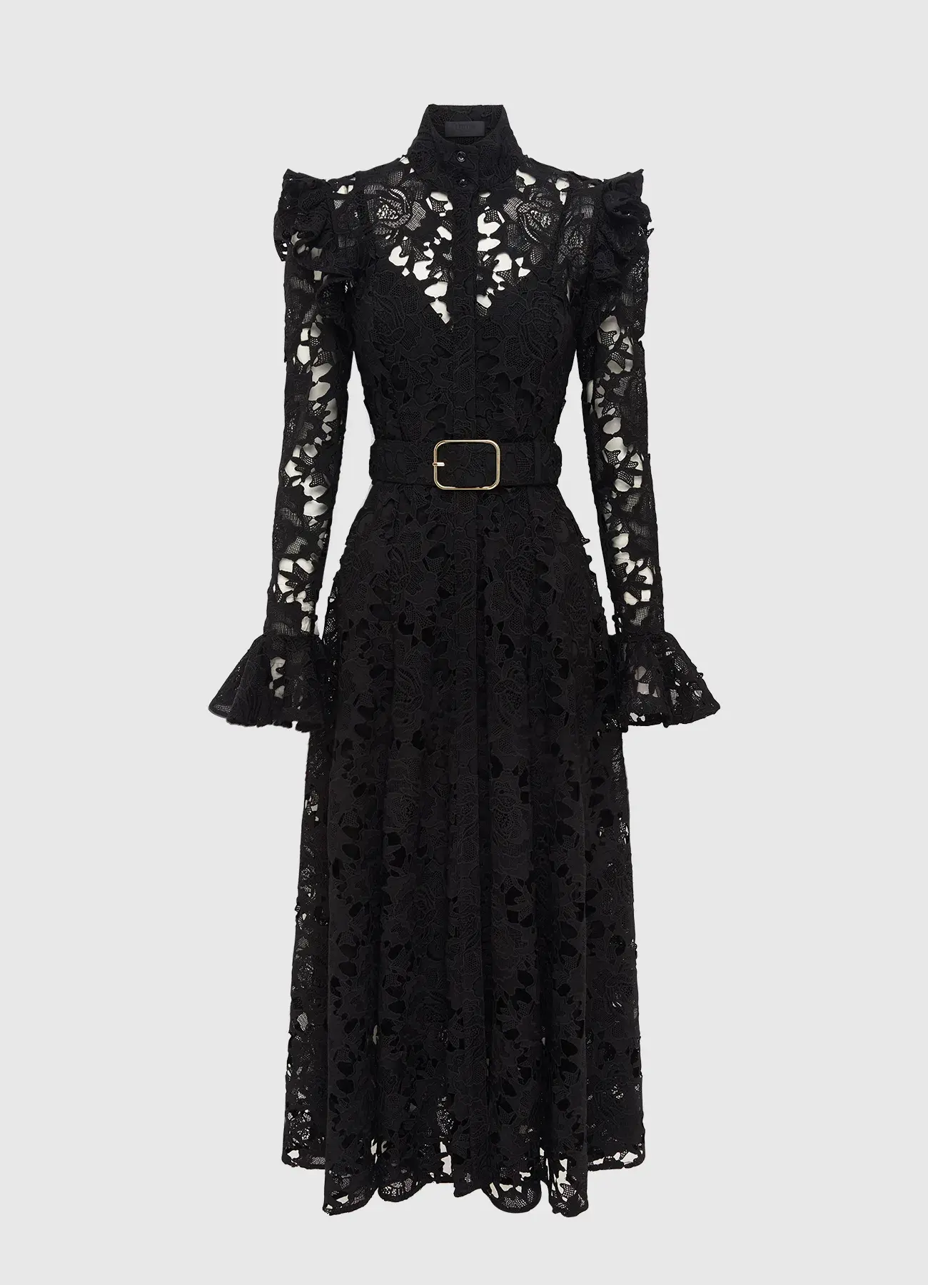 Leo Lin Aliyah Butterfly Sleeve Midi Dress Black Size 8 - Image 3