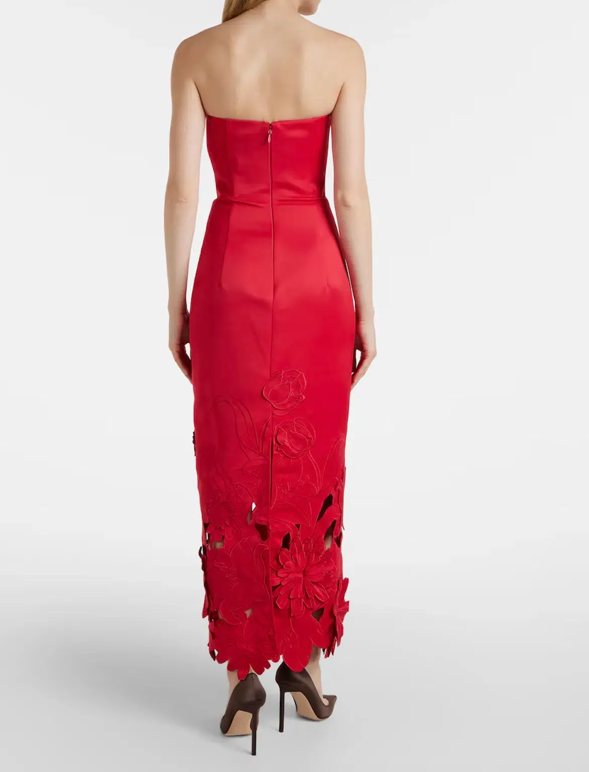 Leo Lin Rayna Applique Dress in Red Size 6 - Image 2