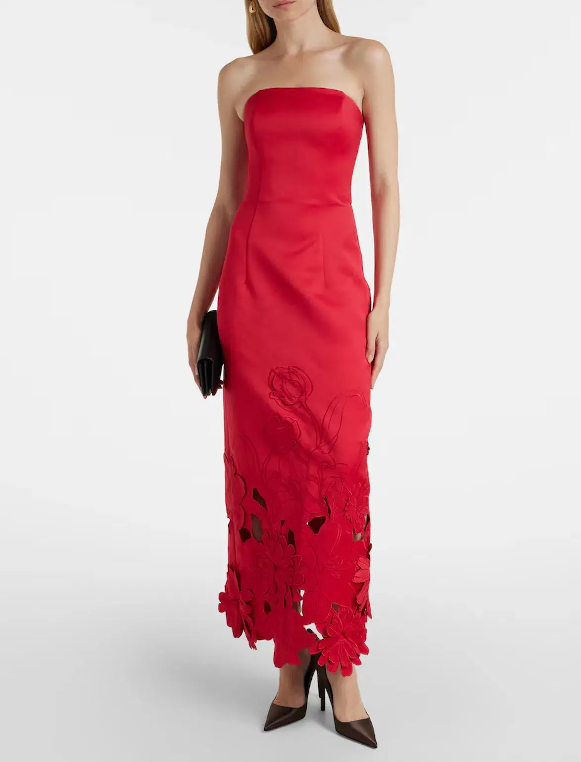 Leo Lin Rayna Applique Dress in Red Size 8 - Image 1