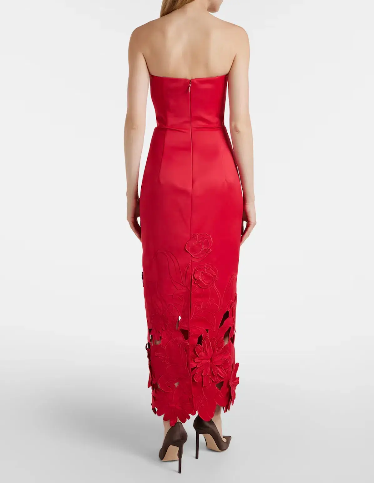 Leo Lin Rayna Applique Dress in Red Size 8 - Image 2
