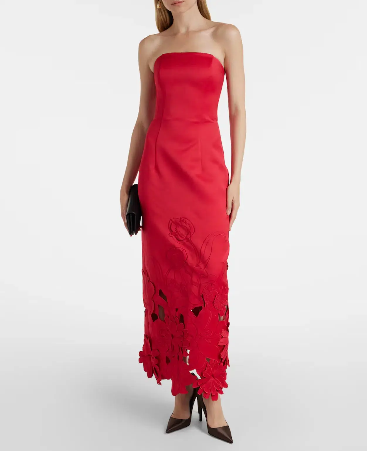 Leo Lin Rayna Applique Dress in Red Size 10 - Image 1