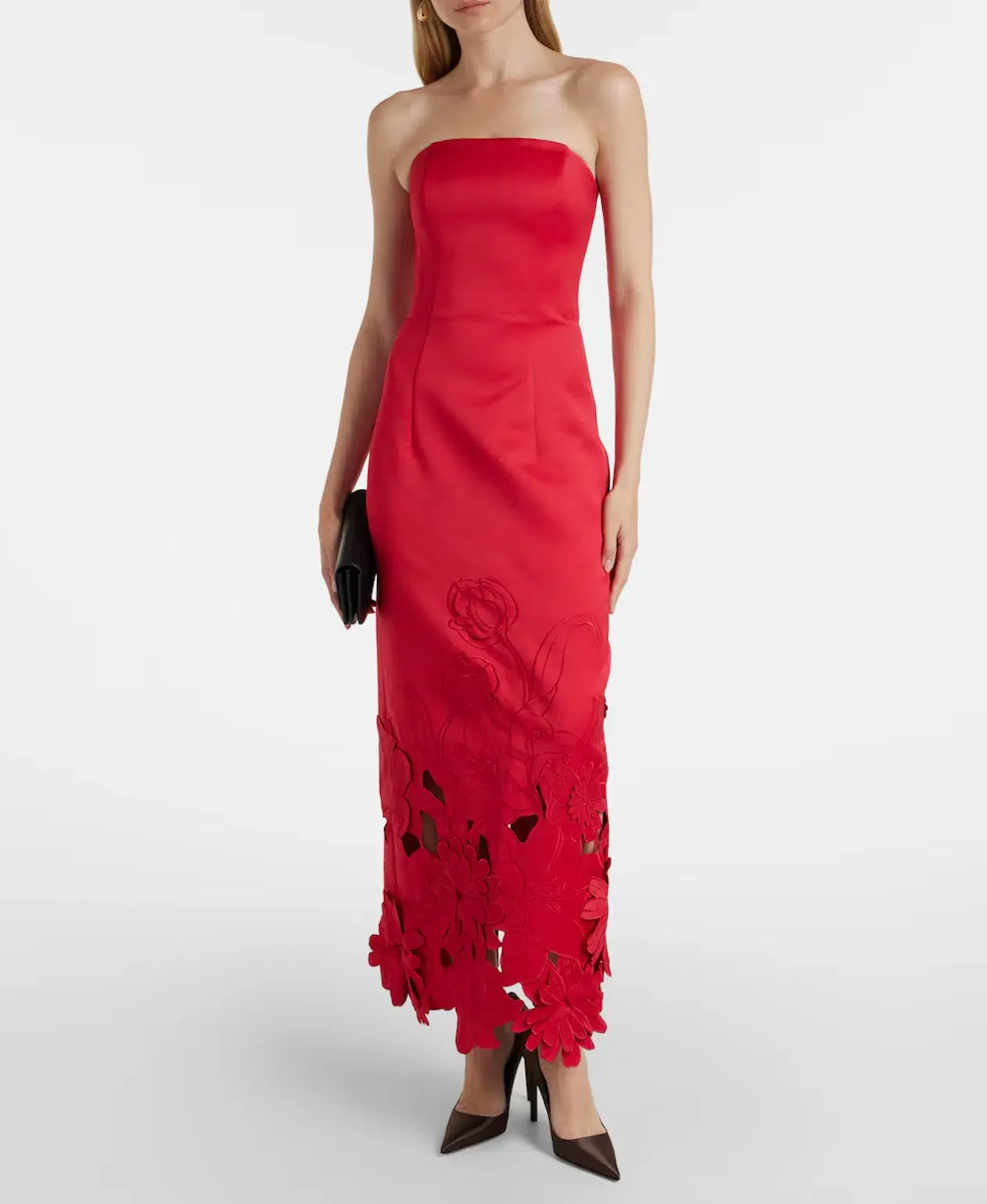 Leo Lin Rayna Applique Dress in Red Size 12 - Image 1