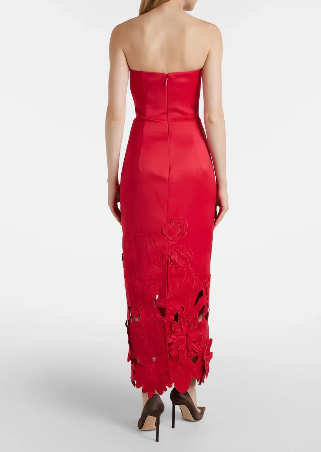 Leo Lin Rayna Applique Dress in Red Size 12 - Image 2