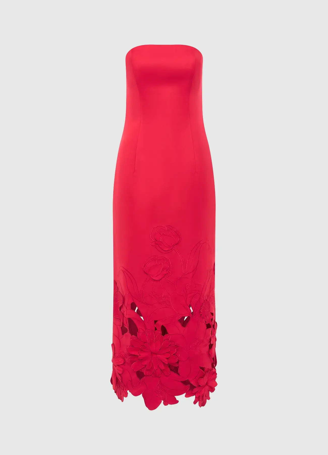 Leo Lin Rayna Applique Dress in Red Size 12 - Image 3