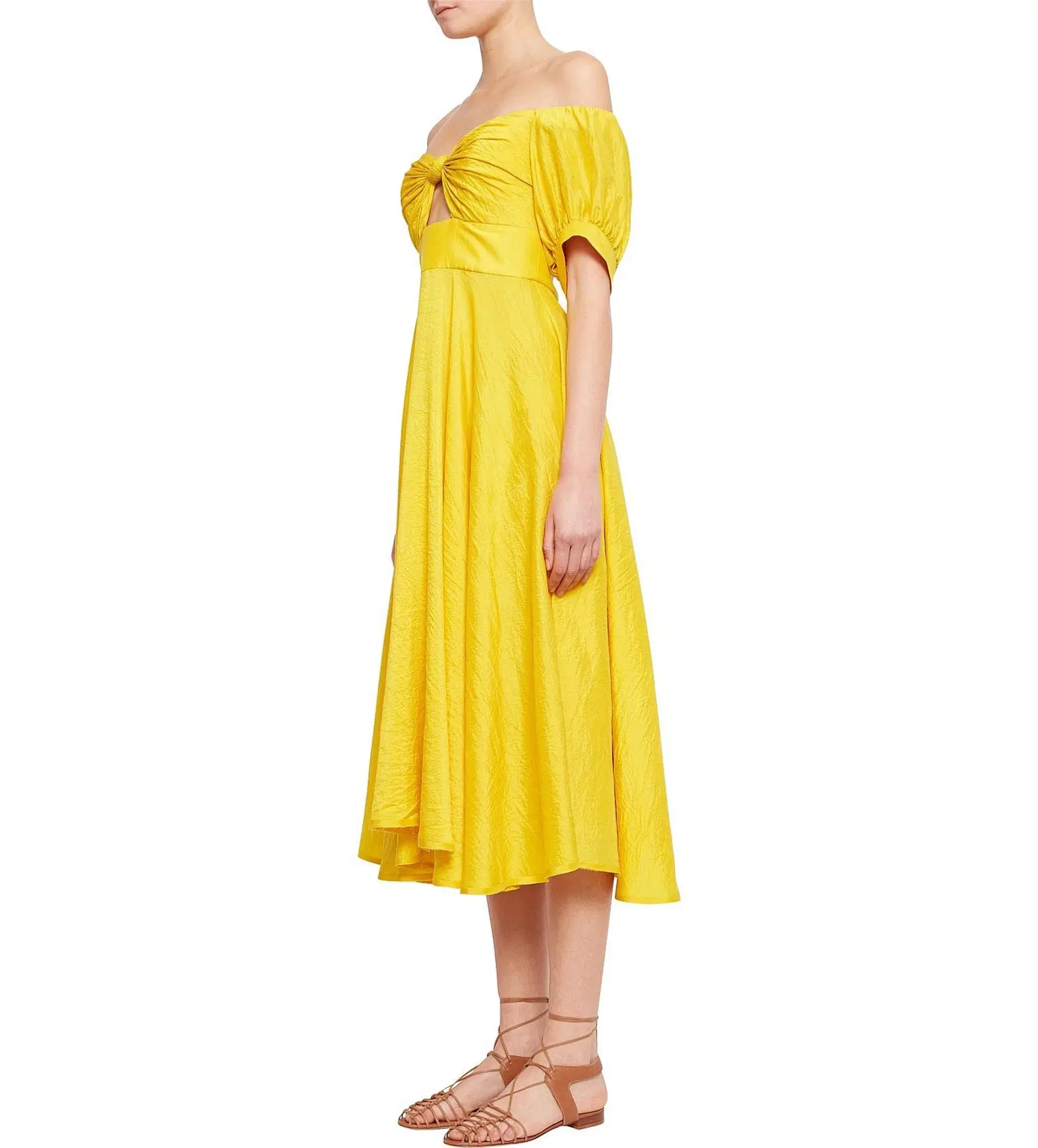 Kit X Unearthed Knot Midi Dress Jackfruit Size 12 - Image 2