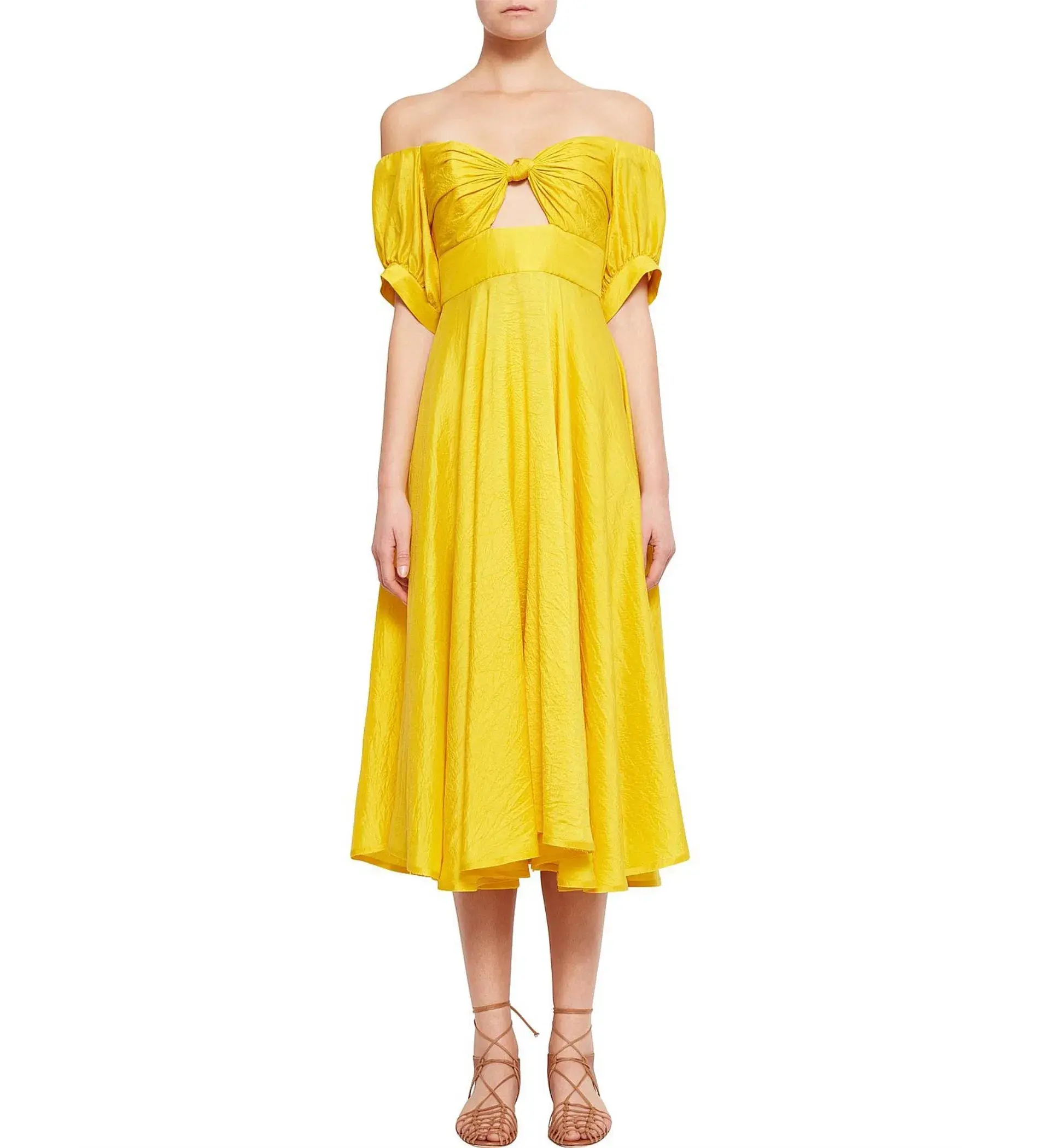 Kit X Unearthed Knot Midi Dress Jackfruit Size 12 - Image 1
