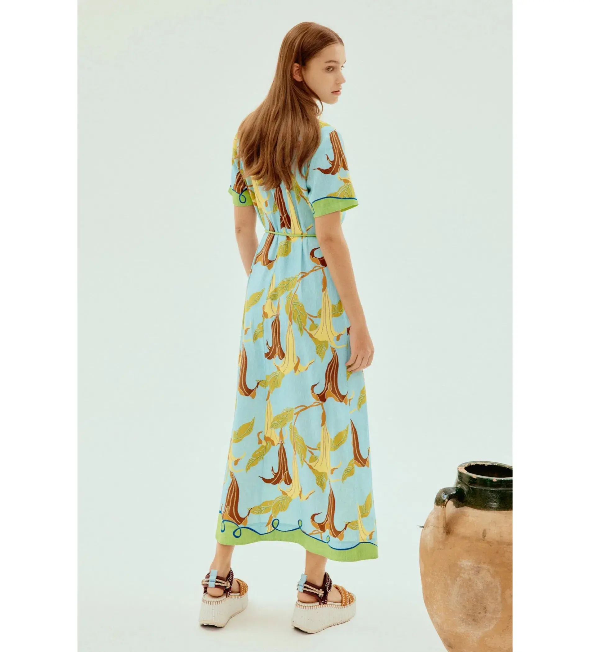 Alemais Rafaela Midi Shirtdress in Multi Size AU 14 - Image 3
