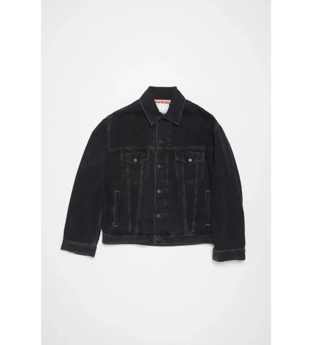 Acne Studios Denim Jacket in Black Size 8  for rent on The Volte - main image