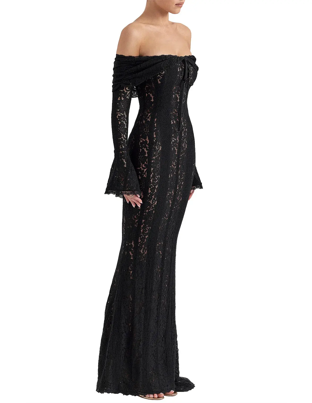 House of CB Belle Lace Maxi Dress in Black Size 10/S - Image 2