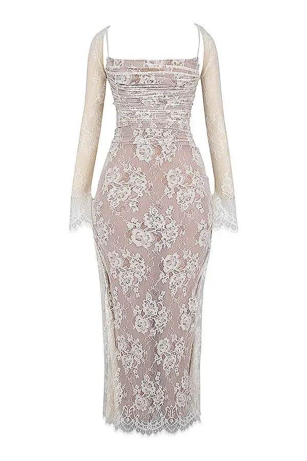 House of CB Artemis Lace Maxi Dress in Vintage Cream Size M / AU 10 (Bigger Cup) - Image 5