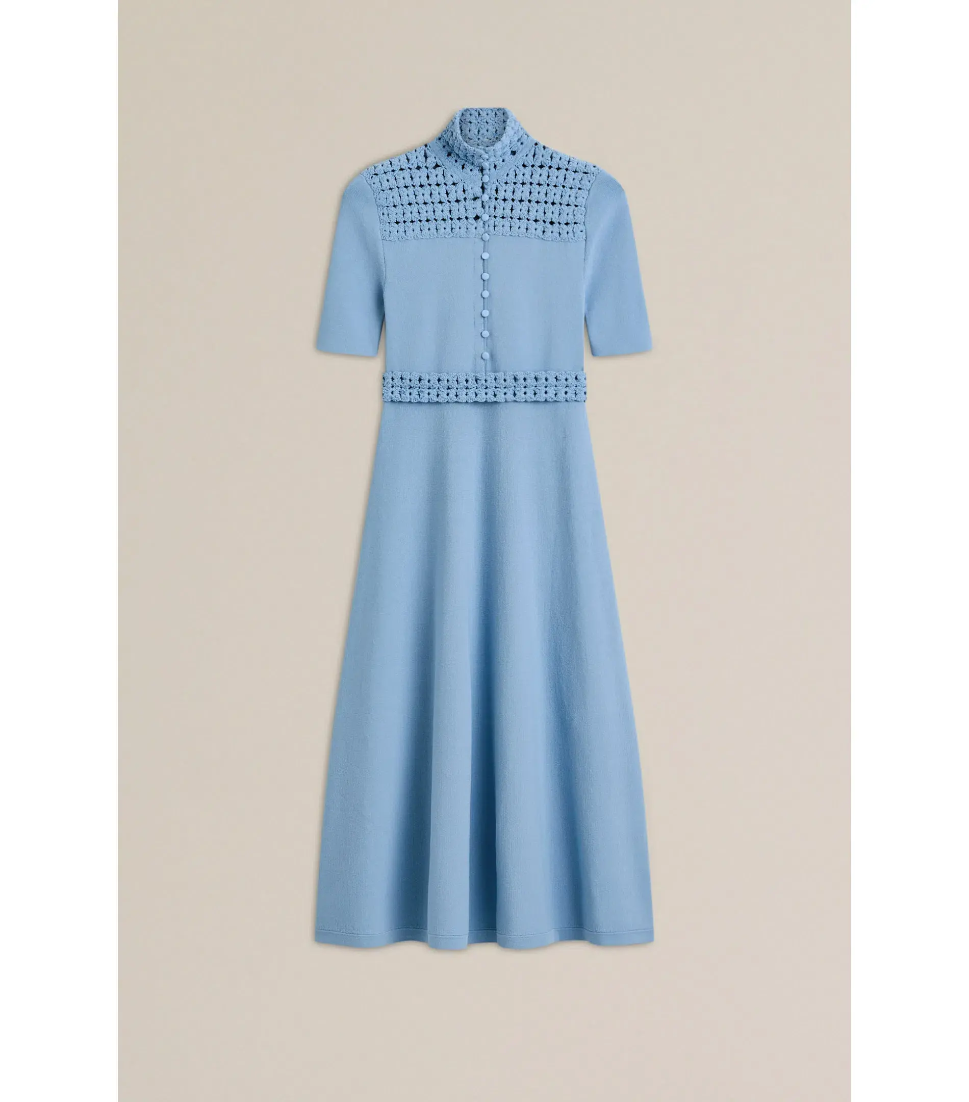 Scanlan Theodore Crepe Knit Daisy Soft Dress Denim Size M / AU 10 - Image 6