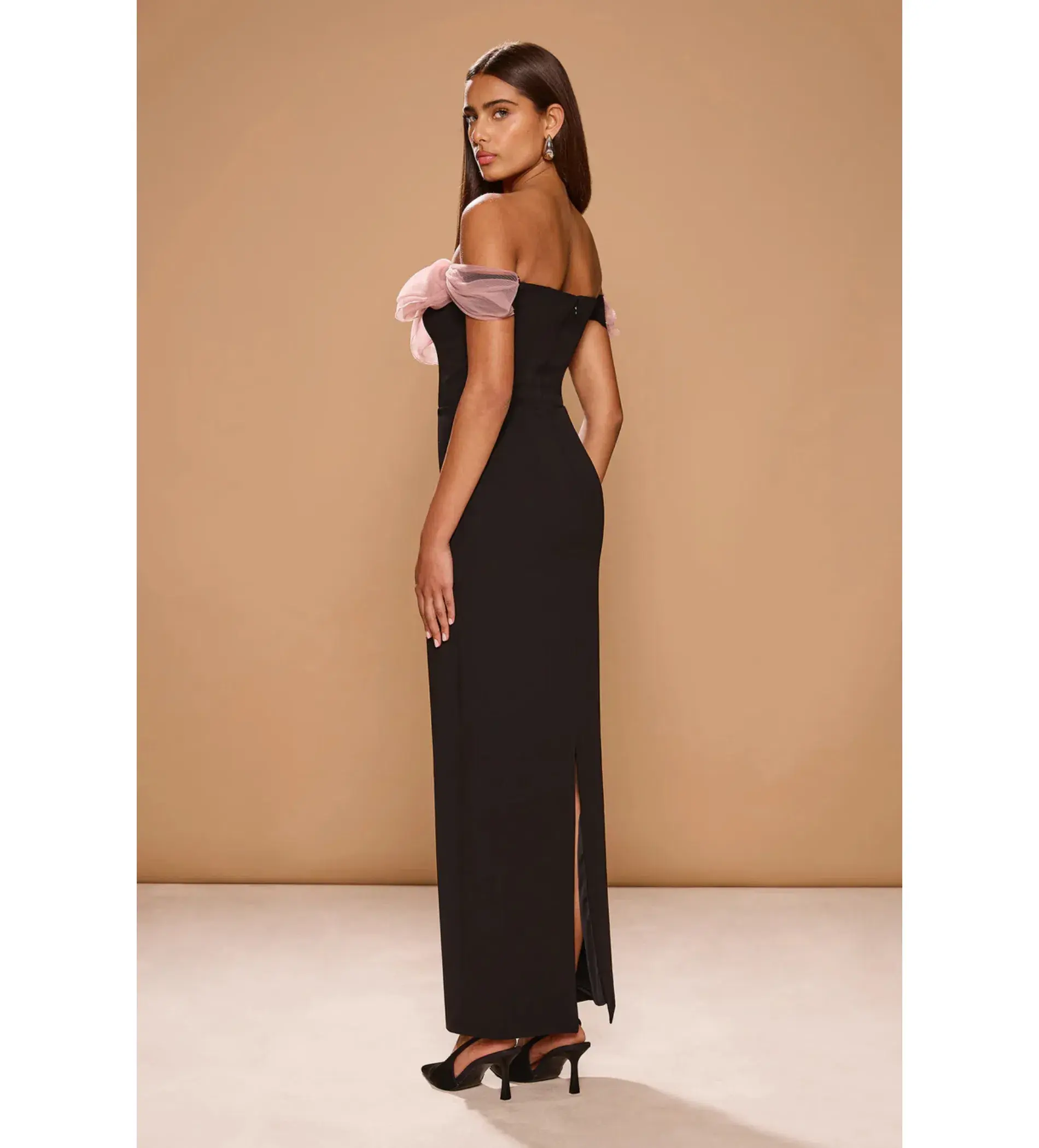 Sonya Moda Caspian Gown in Black De Rose Size S / AU 8 - Image 3