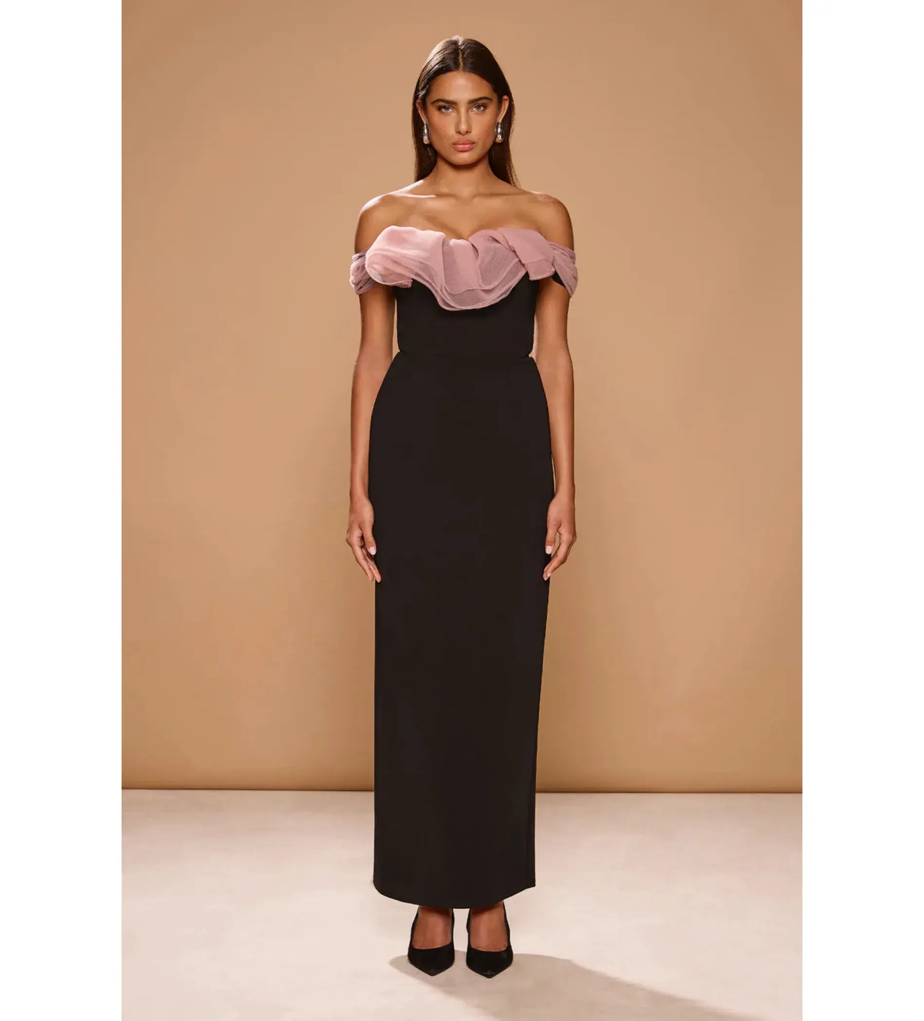 Sonya Moda Caspian Gown in Black De Rose Size S / AU 8 - Image 1