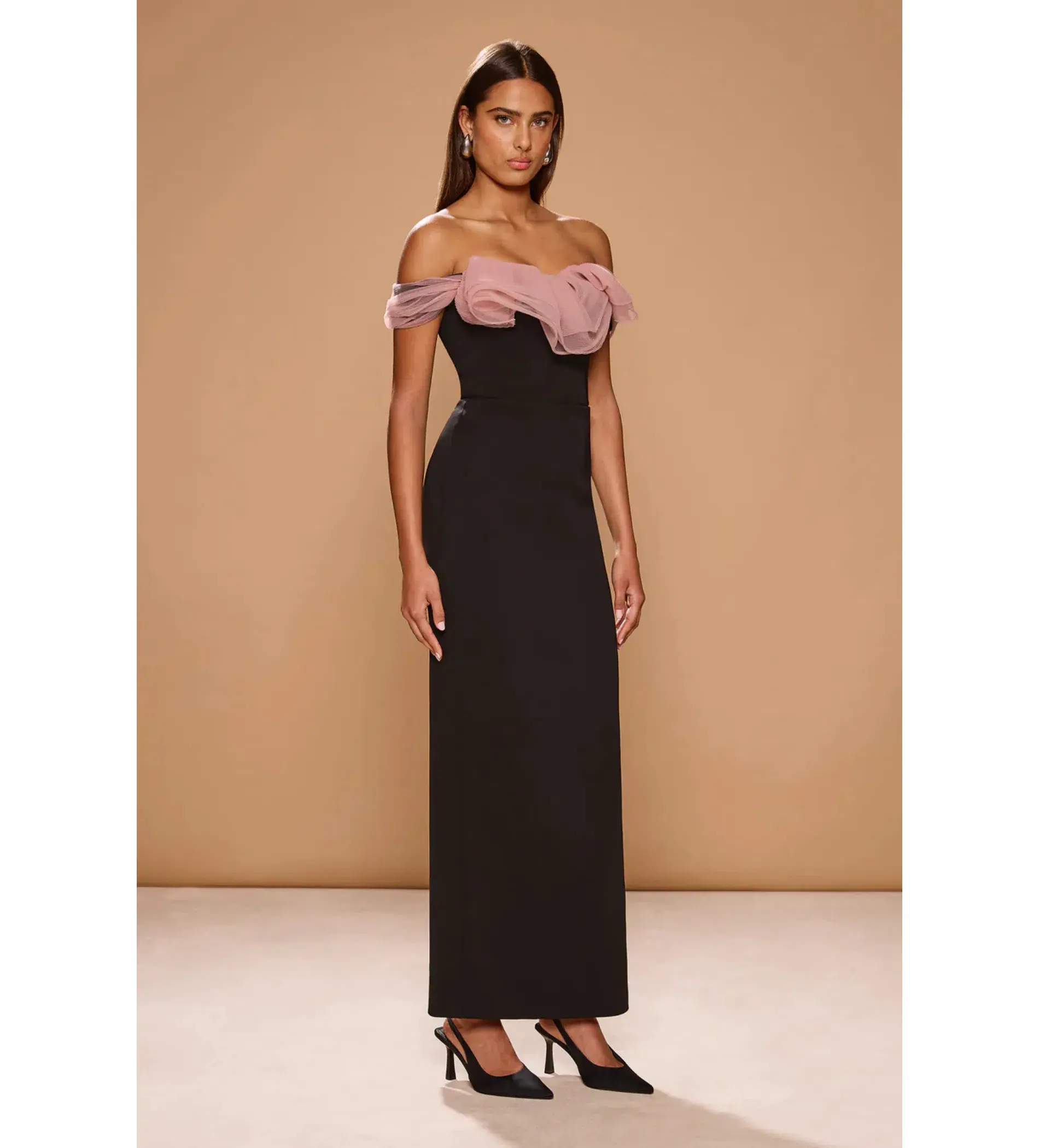 Sonya Moda Caspian Gown in Black De Rose Size S / AU 8 - Image 2