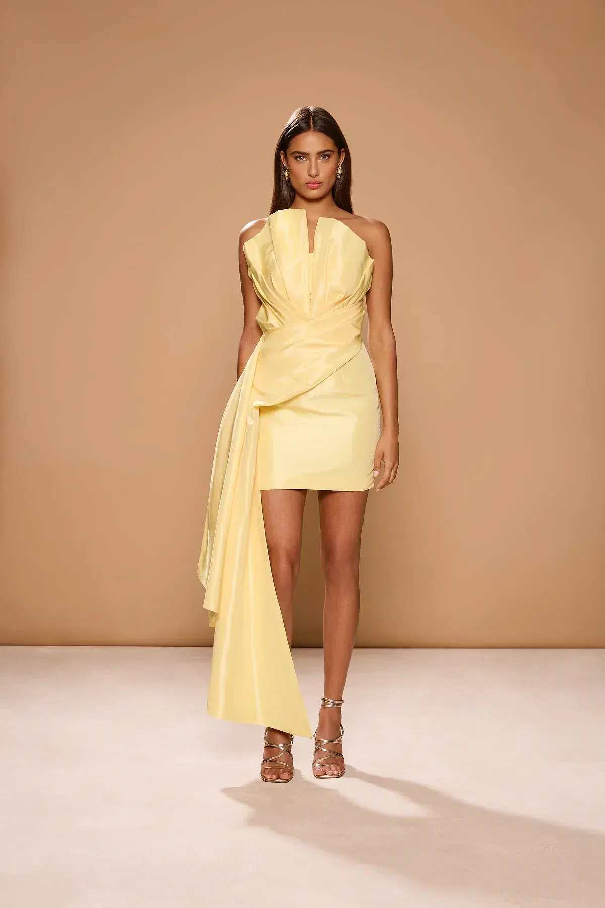 Sonya Moda Jacques Mini Dress Yellow Size 6 - Image 1