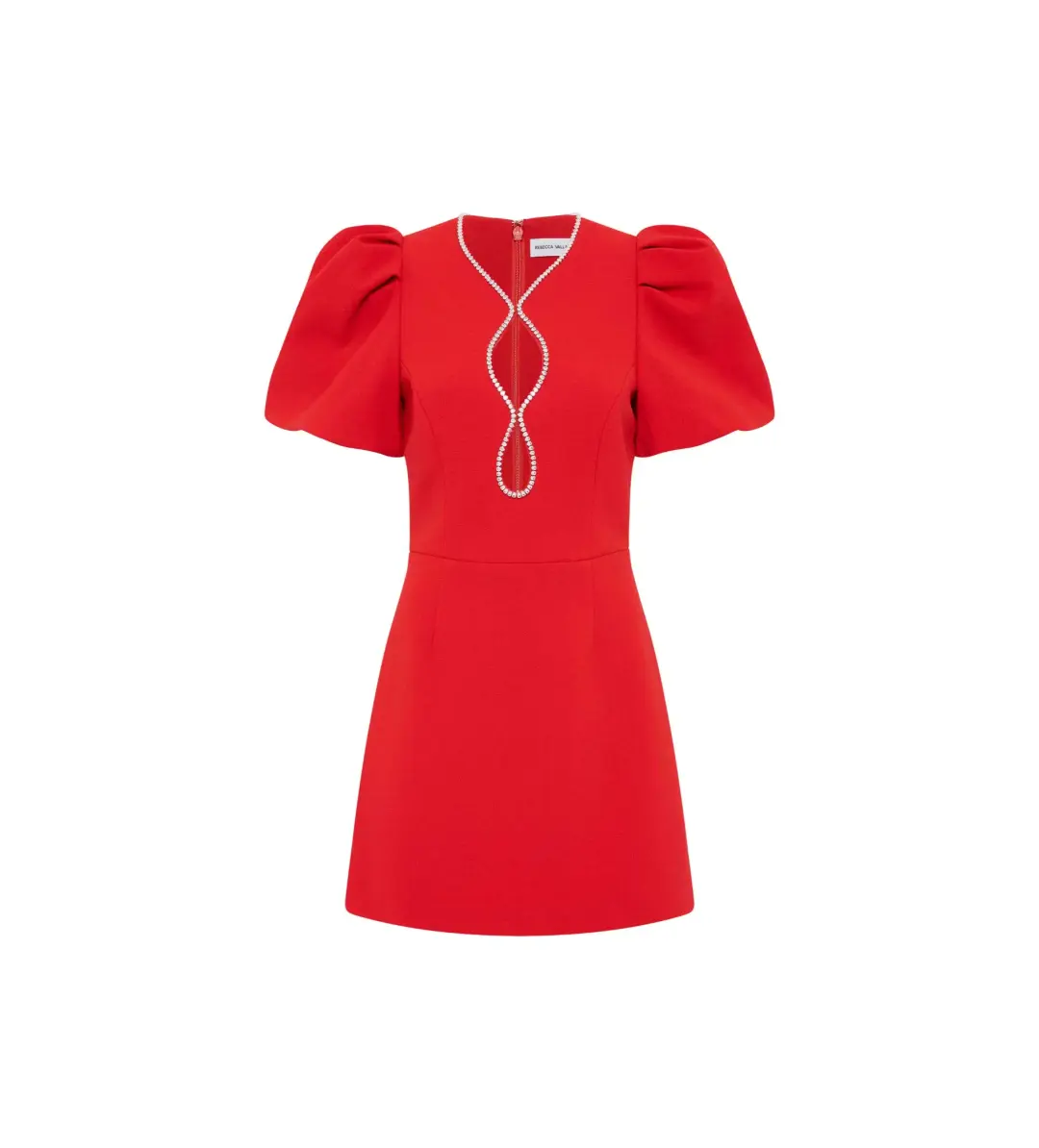 Rebecca Vallance Karina Puff Sleeve Mini Dress Red Size 12 for rent on The Volte - main image