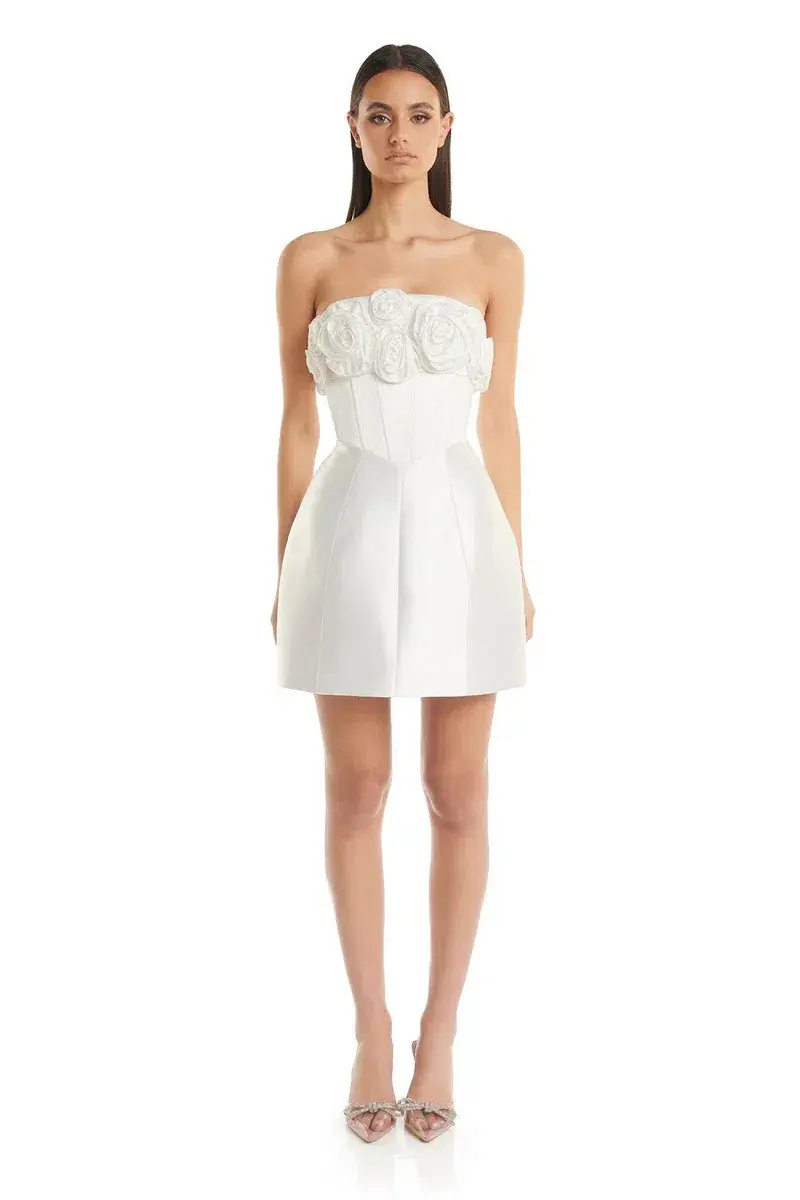 Eliya The Label Tehanni Mini Dress White Size 10 - Image 1