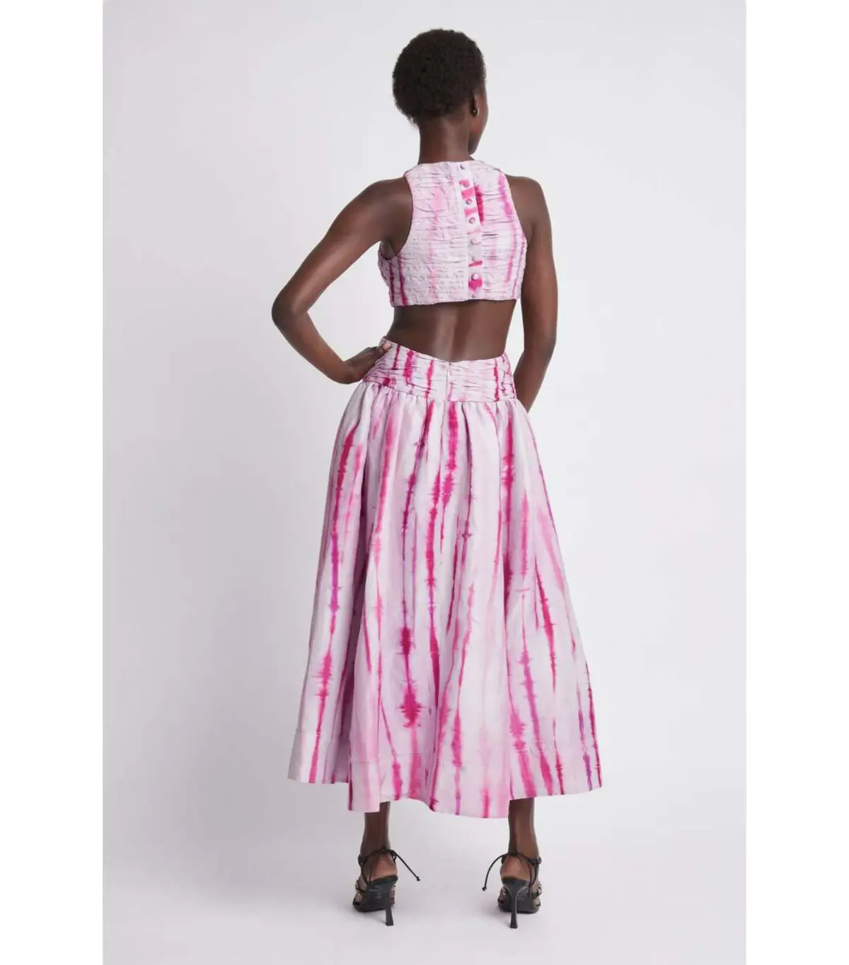 Aje Introspect Ripple Cut Out Midi Dress in Ripple Tie Dye Size AU 6 - Image 5