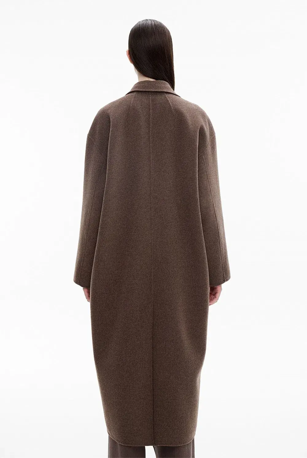 Witchery Double Faced Coat in Brown One Size  - Image 3