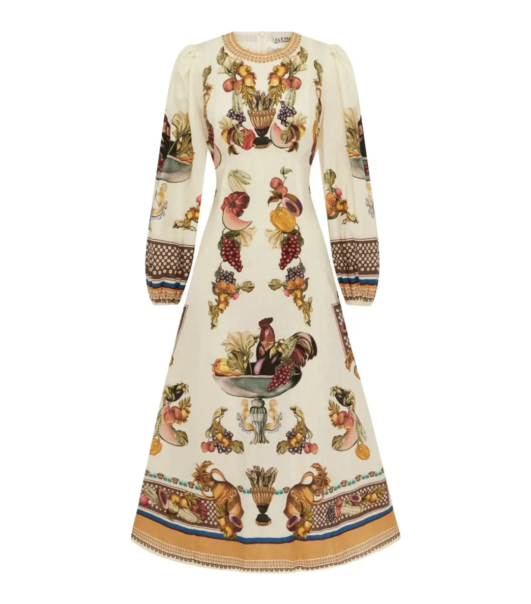 Alemais Mercado Midi Dress Print Size AU 10  for rent on The Volte - main image