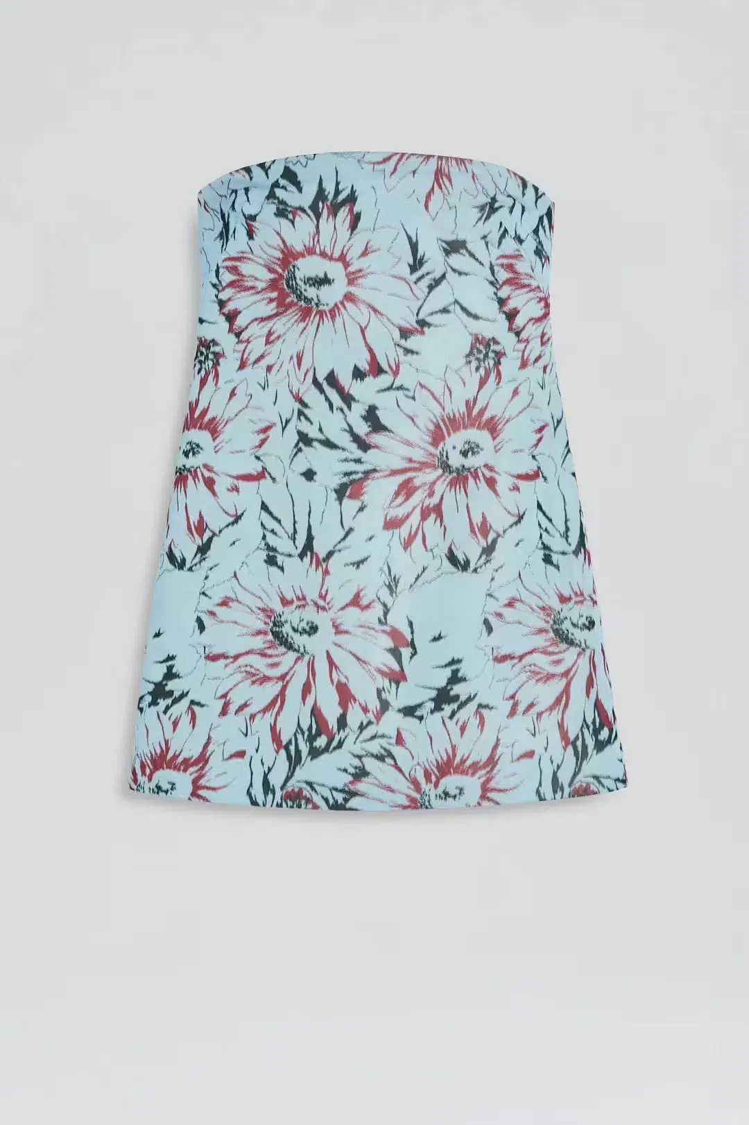 Scanlan Theodore Floral Taffeta Mini Dress in Ice Blue Size 6/XS  for rent on The Volte - main image