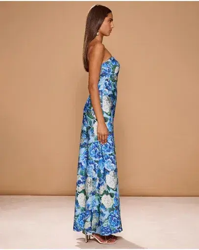 Sonya Moda Ela Maxi Dress Blue Floral Size 10 - Image 2