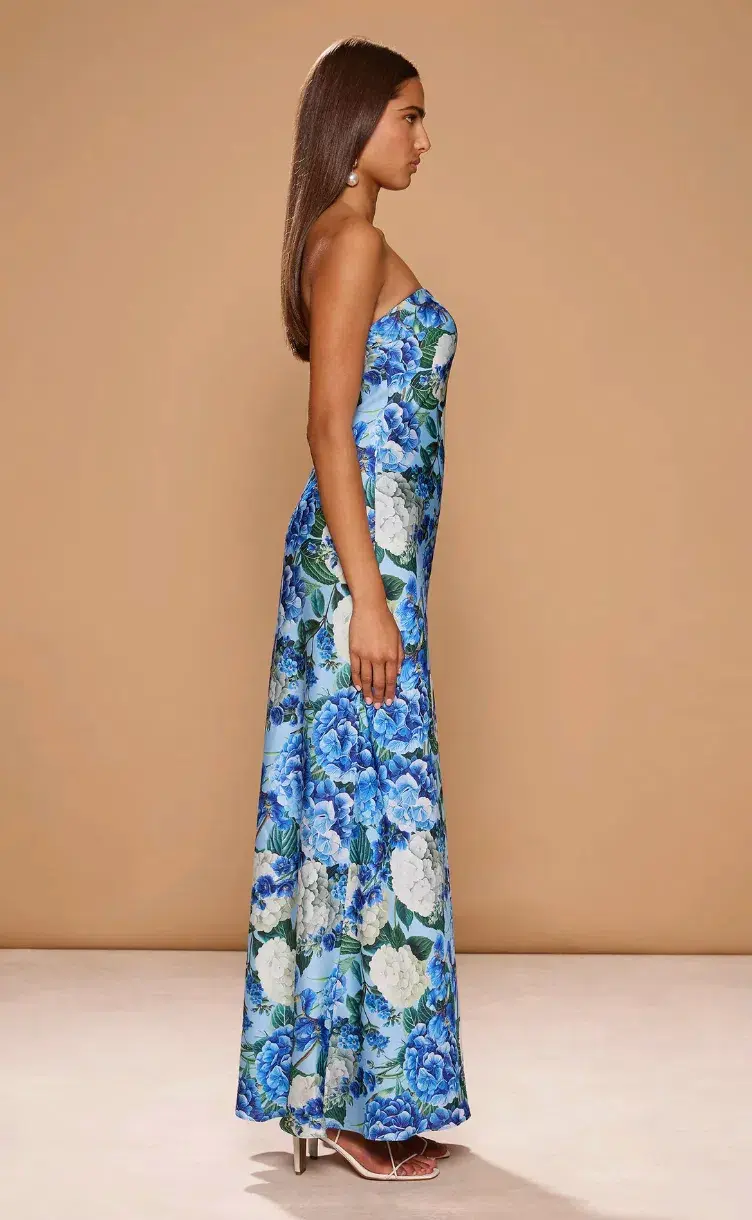Sonya Moda Ela Midi Dress Blue Floral Size 12  - Image 3