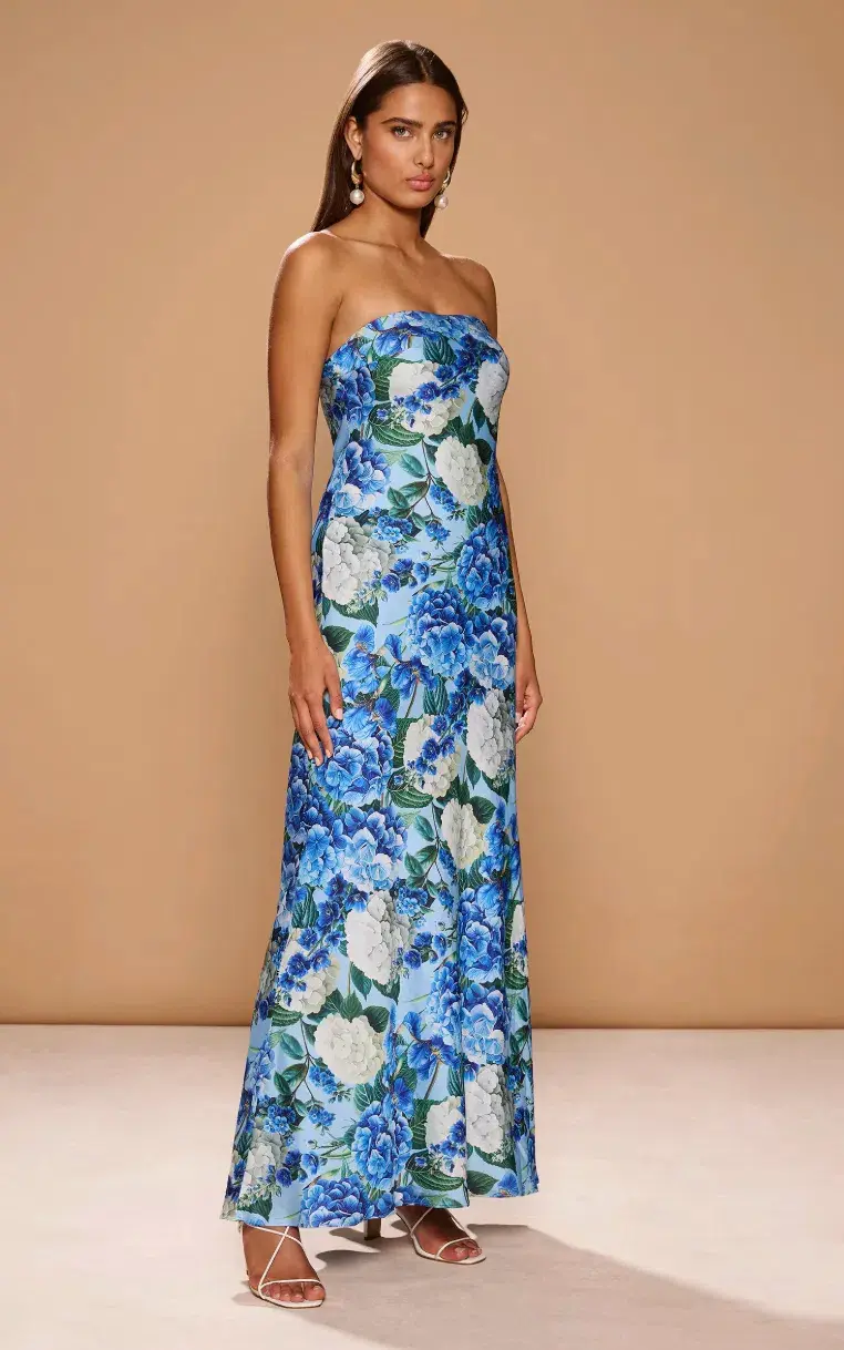 Sonya Moda Ela Midi Dress Blue Floral Size 12  - Image 1